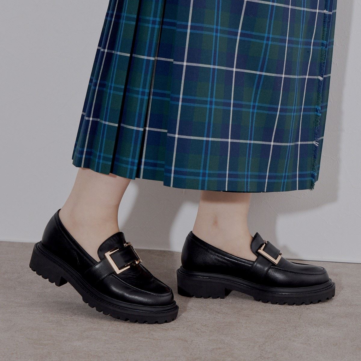 【SALE】バックル厚底ローファー/544107