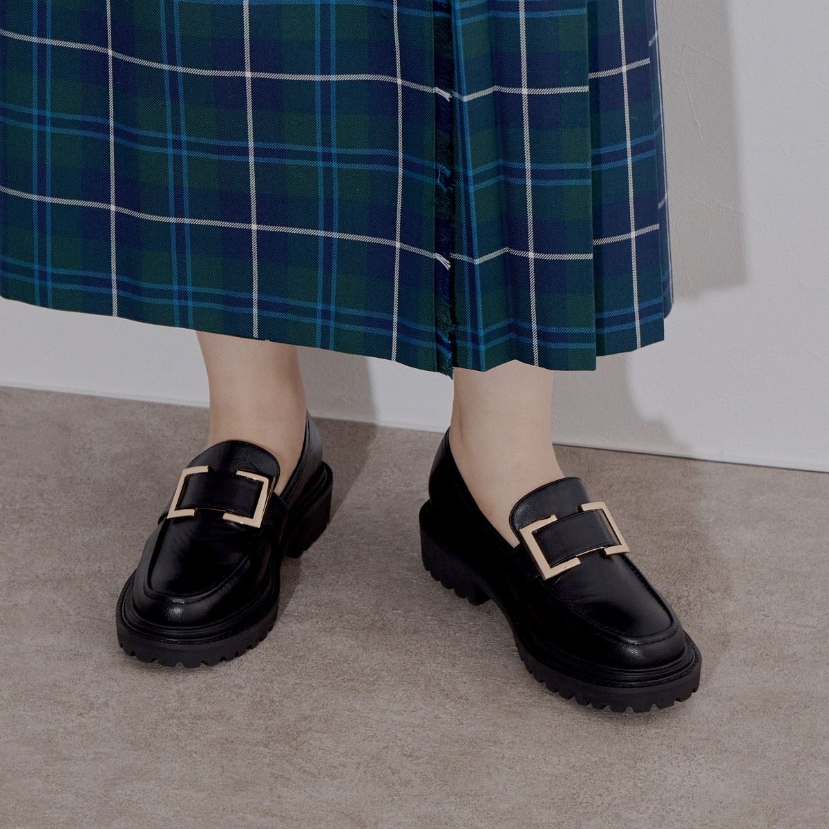 【SALE】バックル厚底ローファー/544107