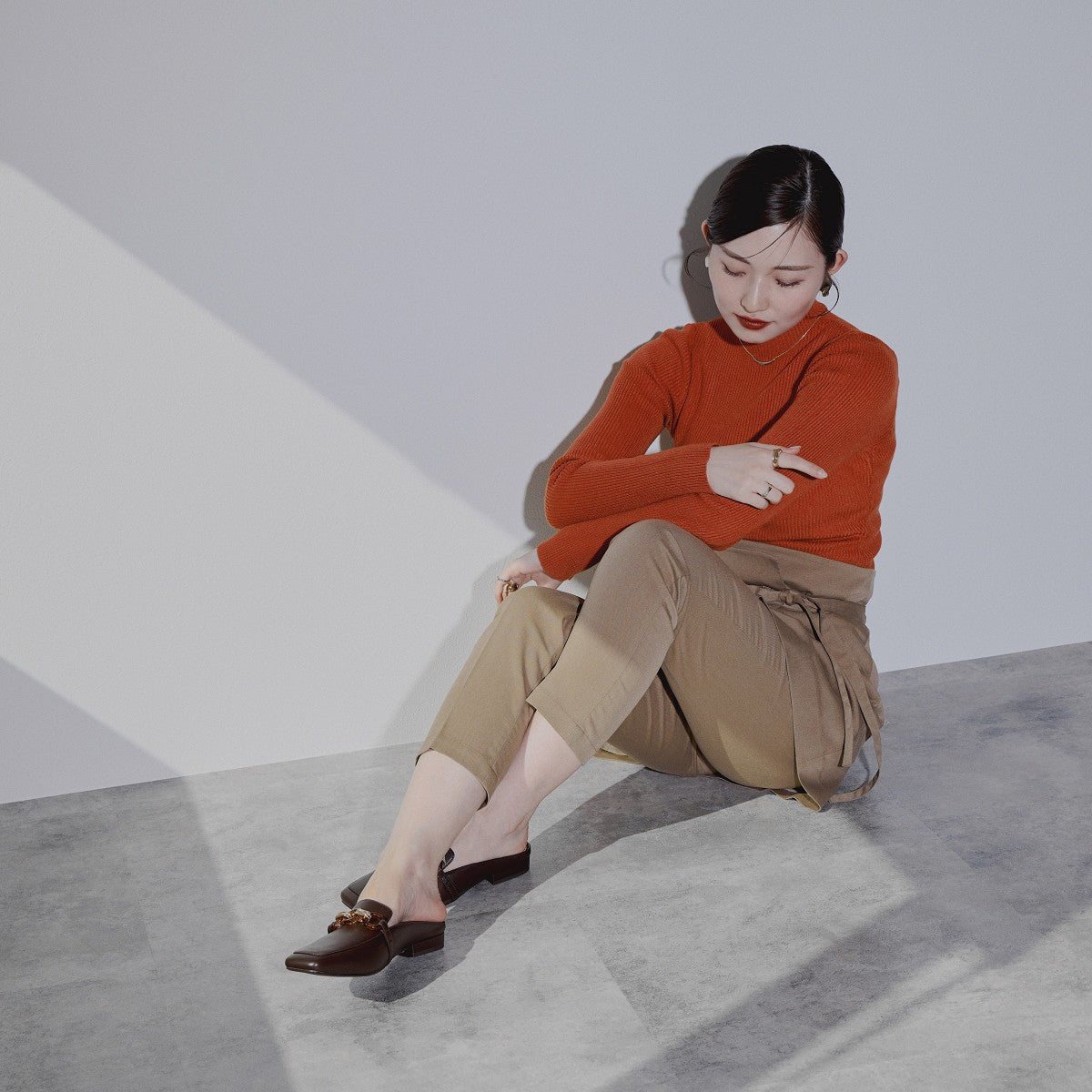 【SALE】チェーンスクエアトゥミュールパンプス/544301
