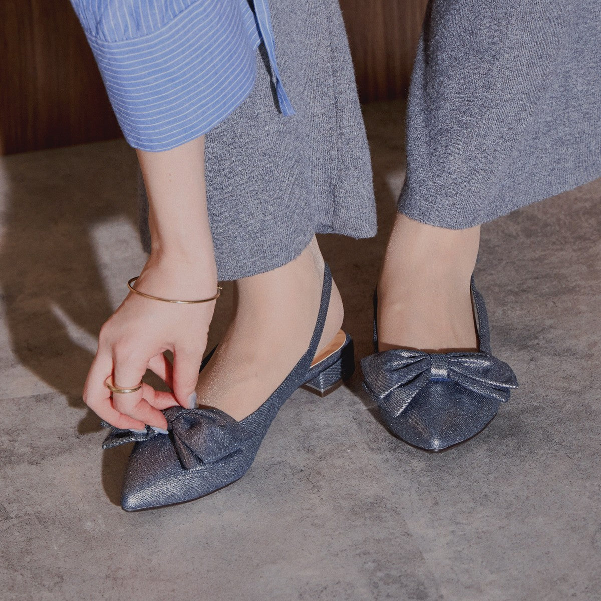 【SALE】2WAYリボンバックストラップパンプス/544306