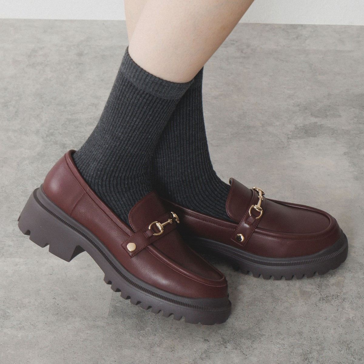【SALE】3WAYパーツトラックソールローファー/544313