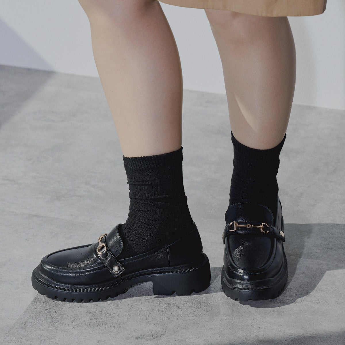 【SALE】3WAYパーツトラックソールローファー/544313