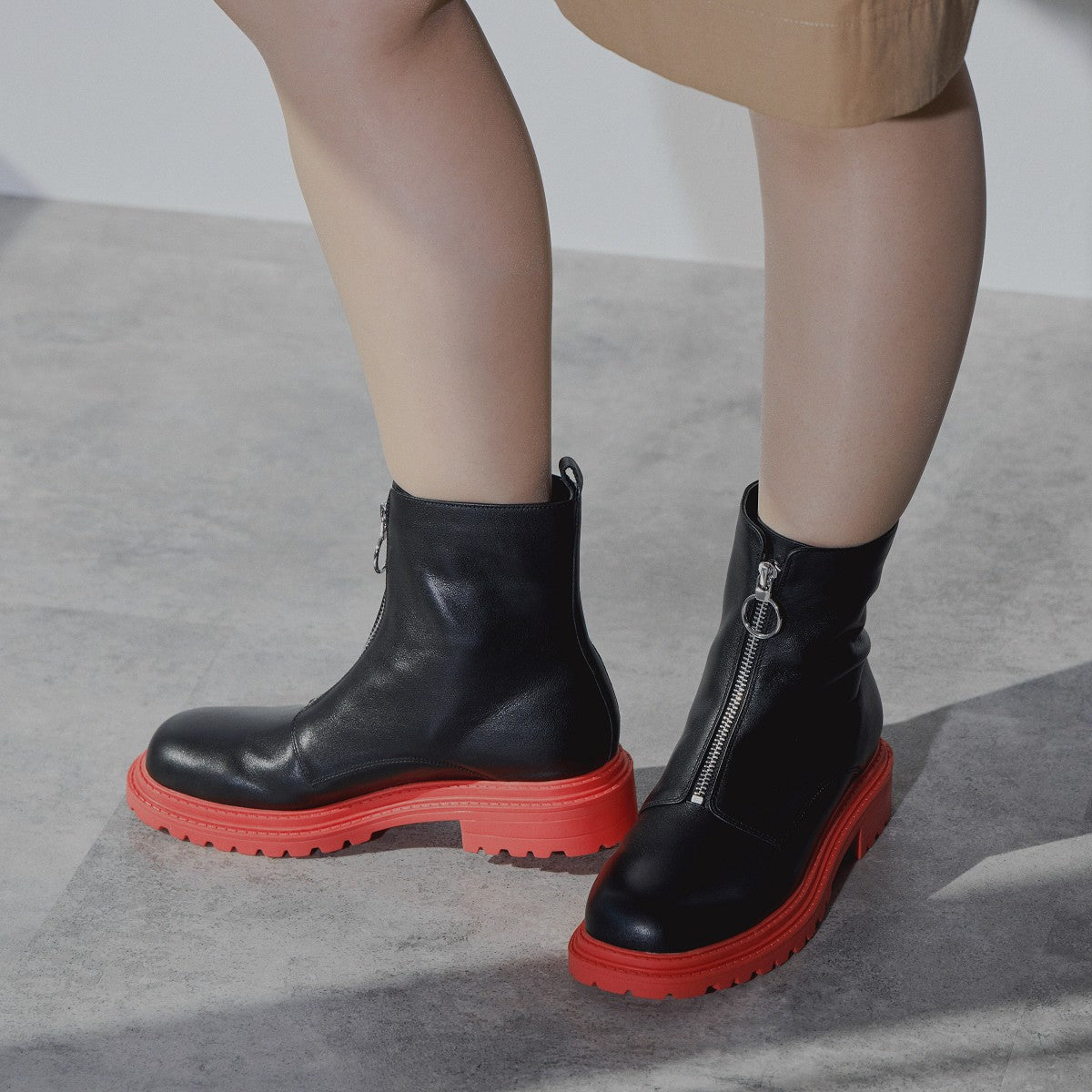 【SALE】厚底センタージップブーツ/544403