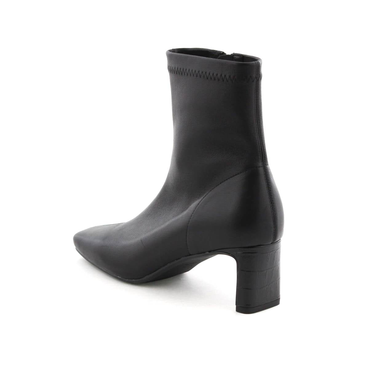 【25AW】スクエアトゥストレッチプレートヒールブーツ/554405