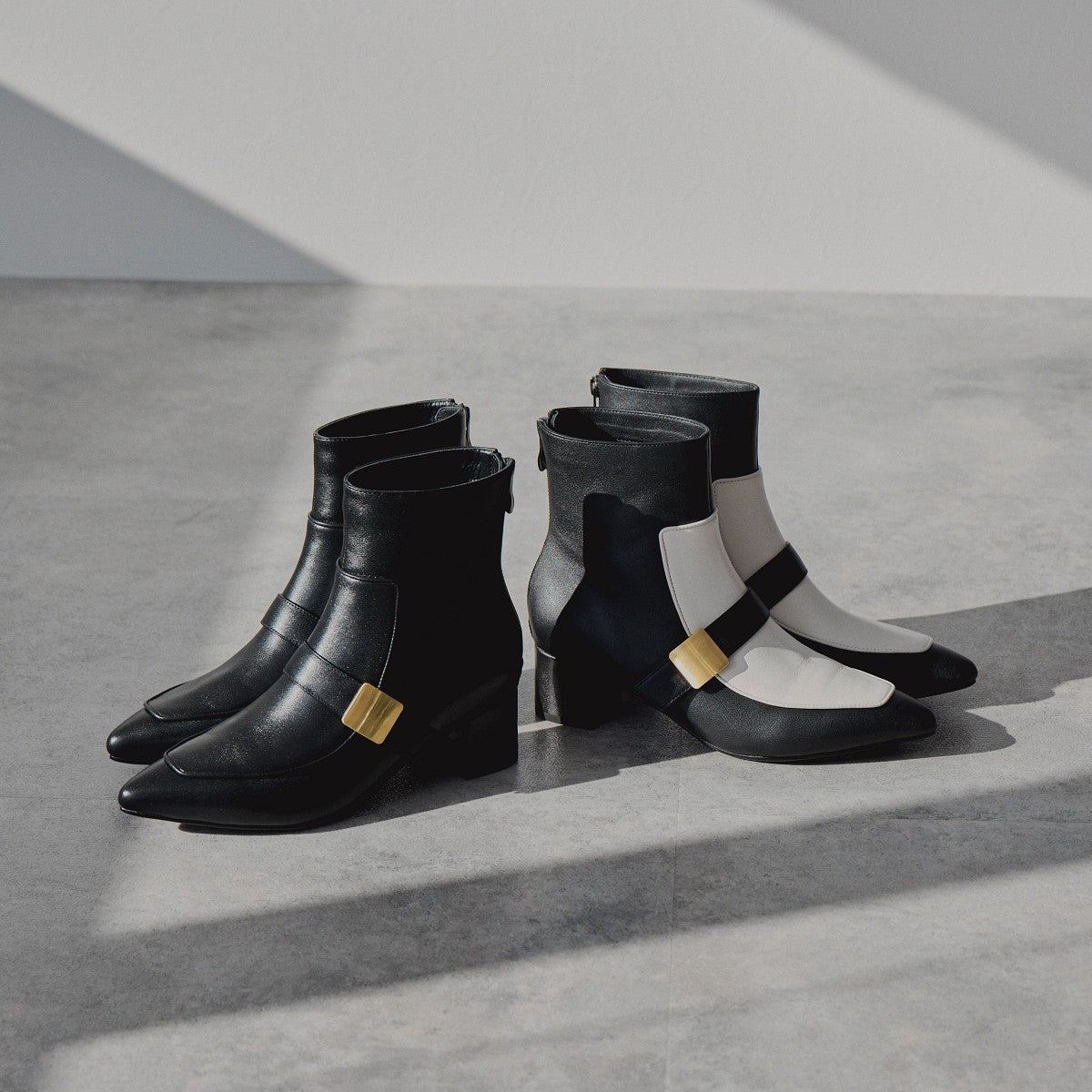 【SALE】メタルパーツポインテッドトゥブーツ/544409