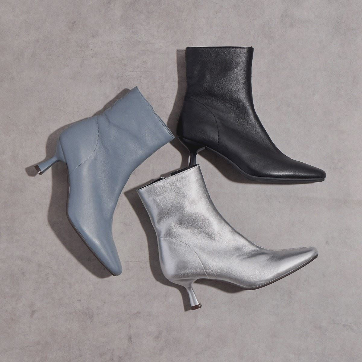 再値下げ】スクエアトゥヒールショートブーツ/554412