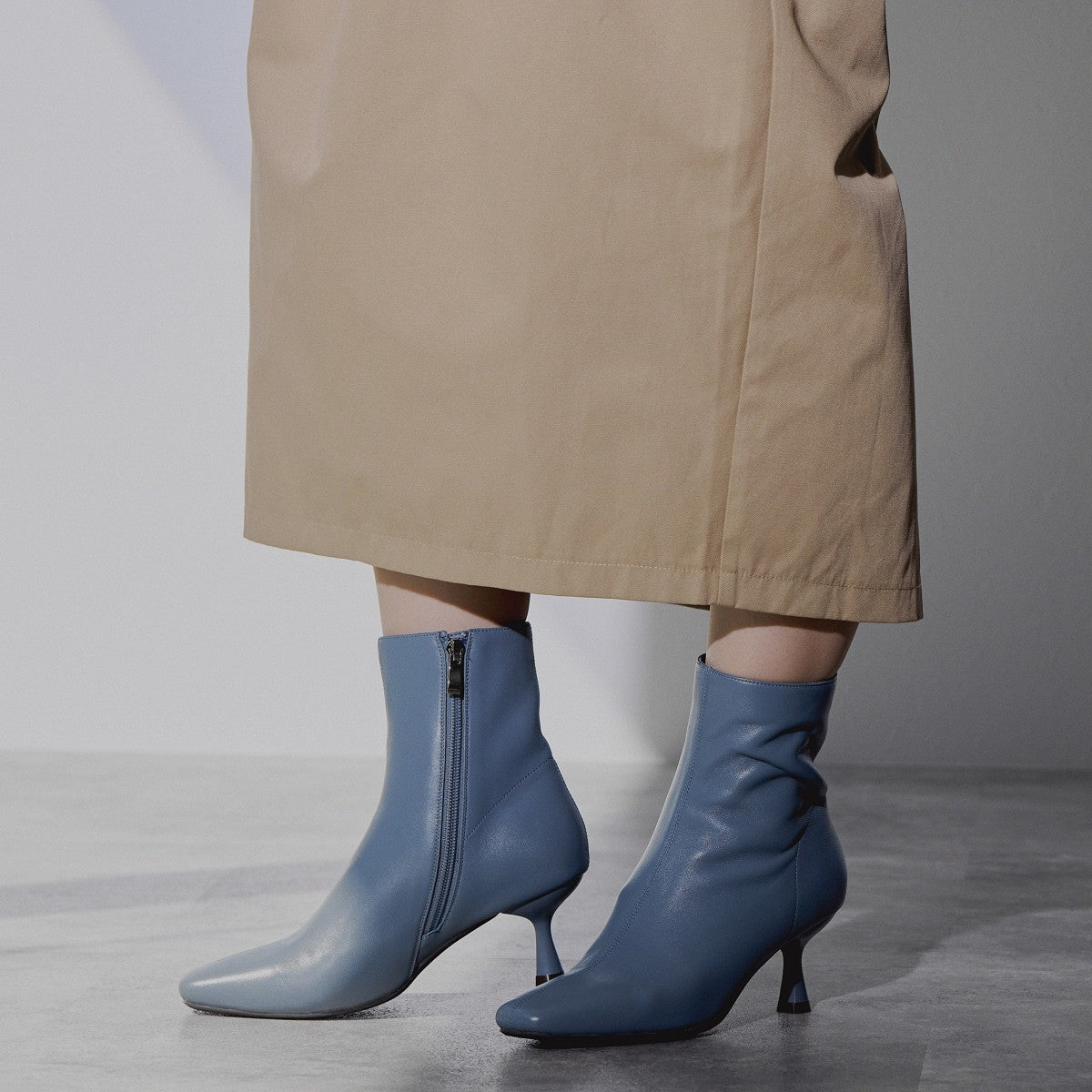 【再値下げ】スクエアトゥヒールショートブーツ/554412