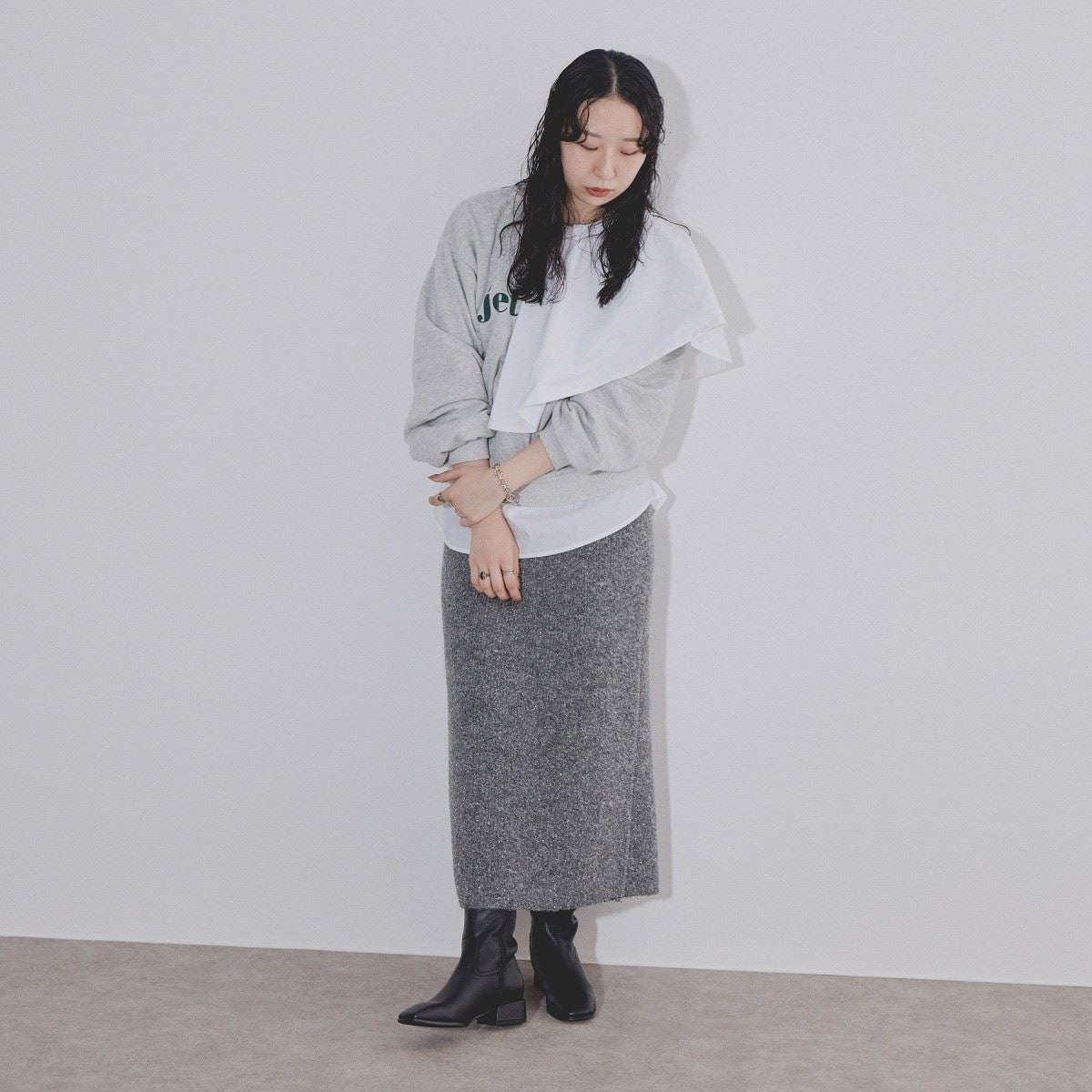 【25AW】スクエアトゥロングブーツ/554414