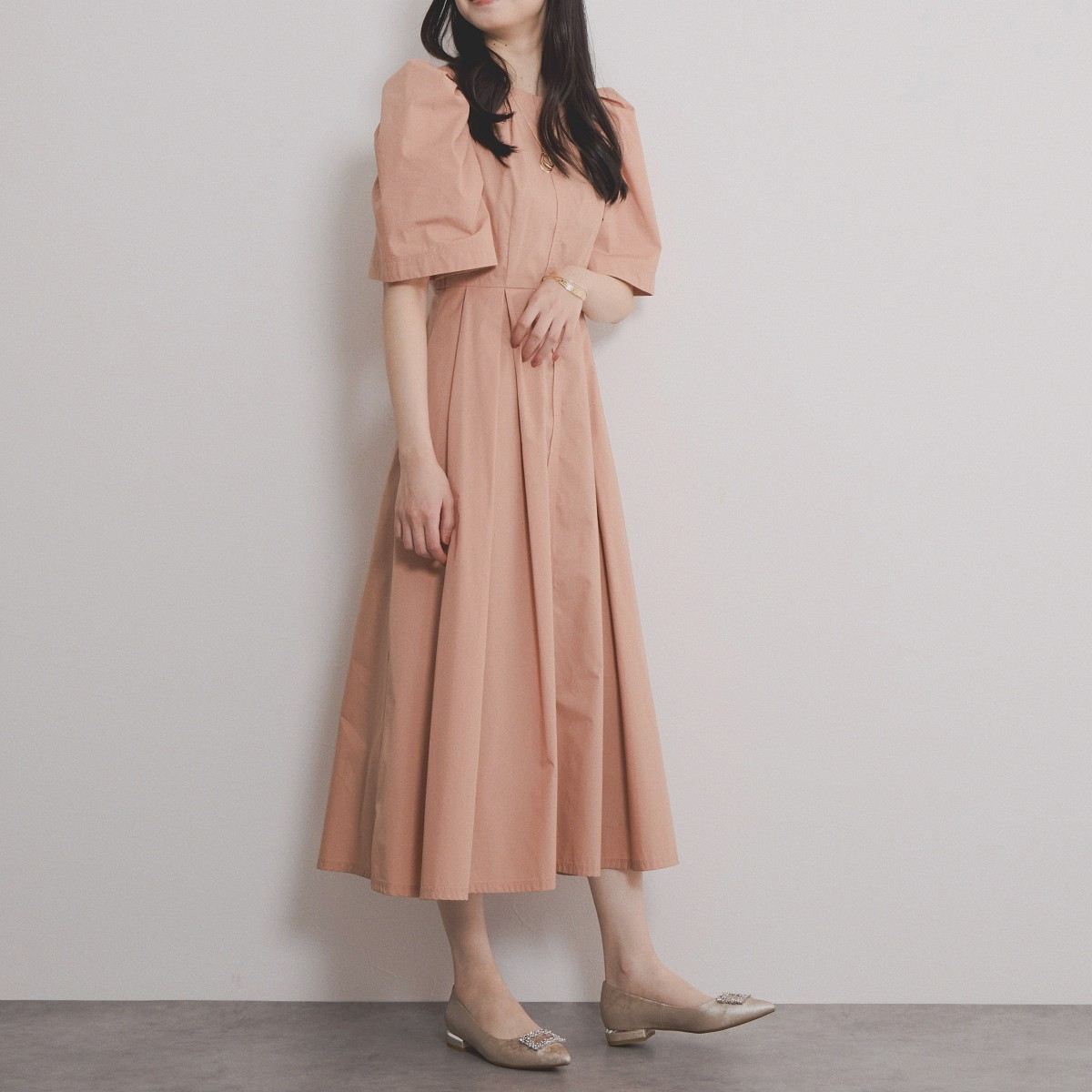 【SALE】スクエアビジューモチーフパンプス/554102