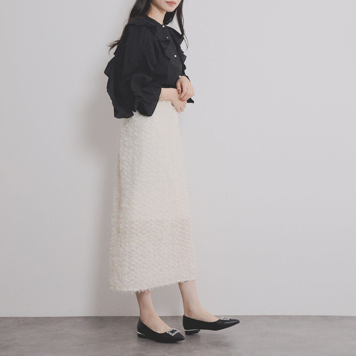 【SALE】スクエアビジューモチーフパンプス/554102