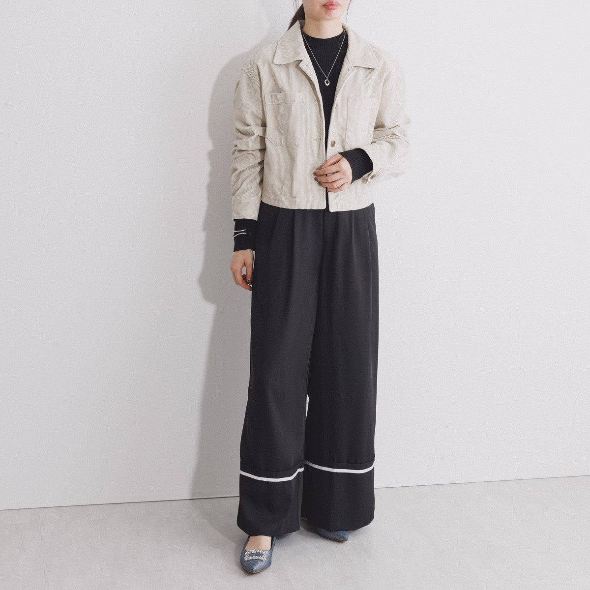 【SALE】スクエアビジューモチーフパンプス/554102