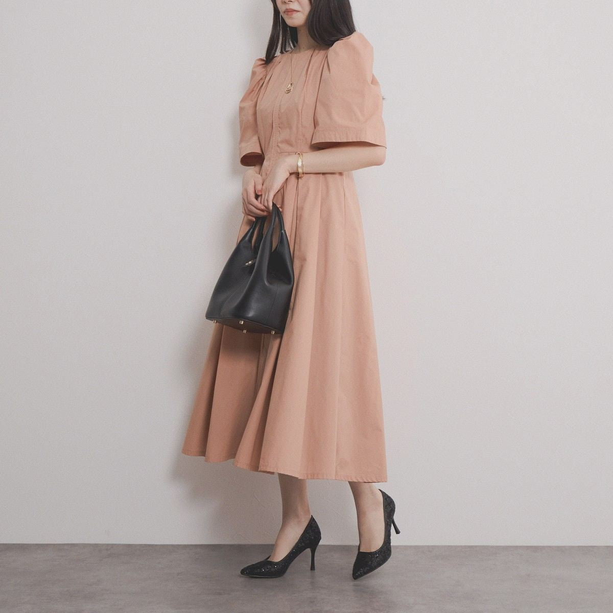 【SALE】チュールヒールパンプス/554103