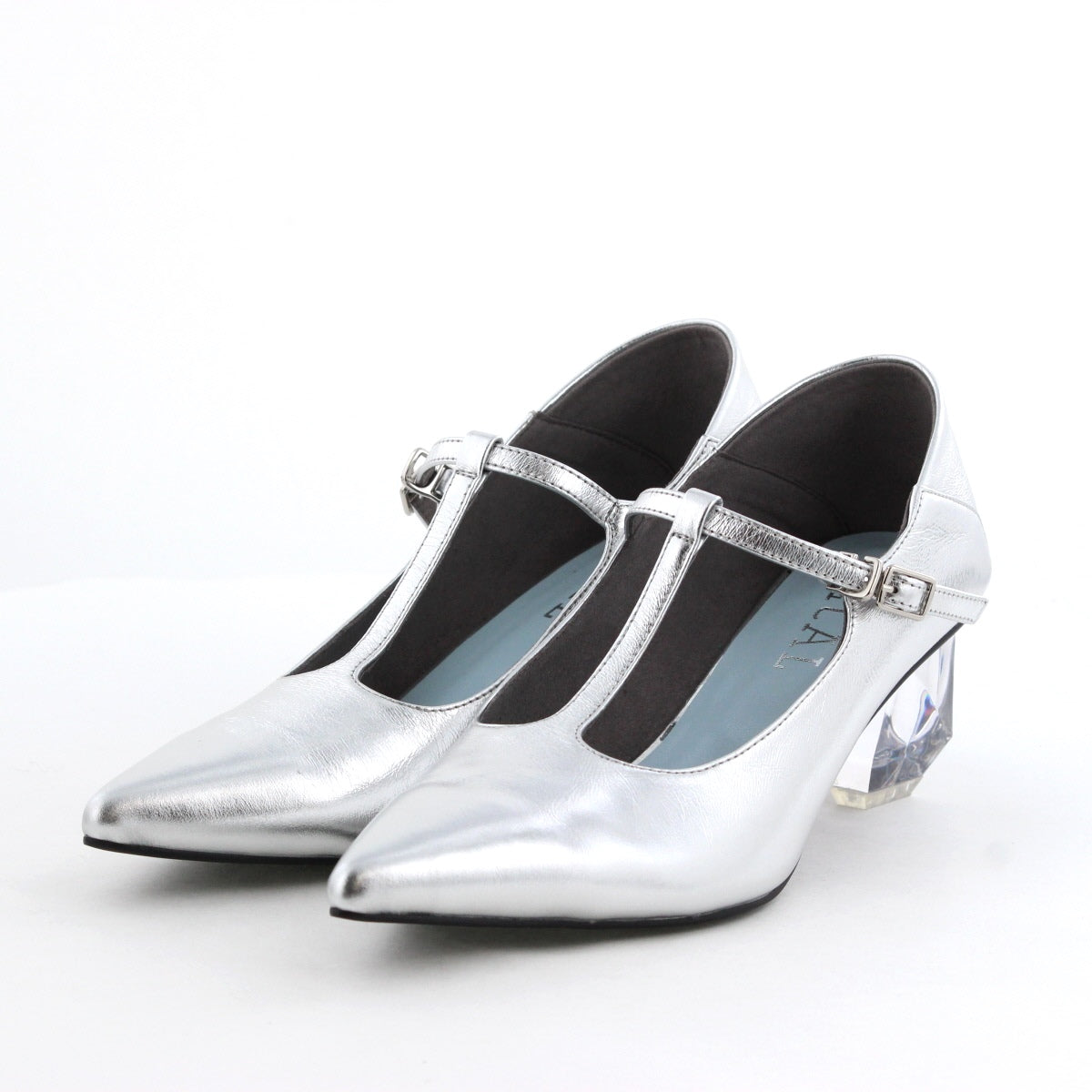 【SALE】クリアヒールTストラップパンプス/554106
