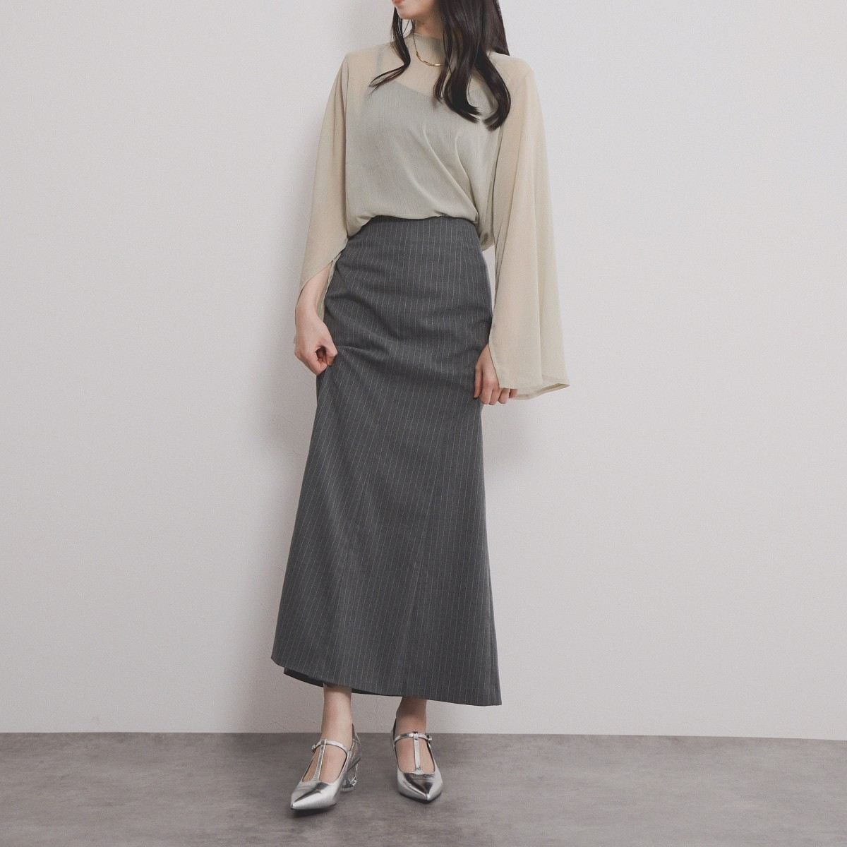 【SALE】クリアヒールTストラップパンプス/554106