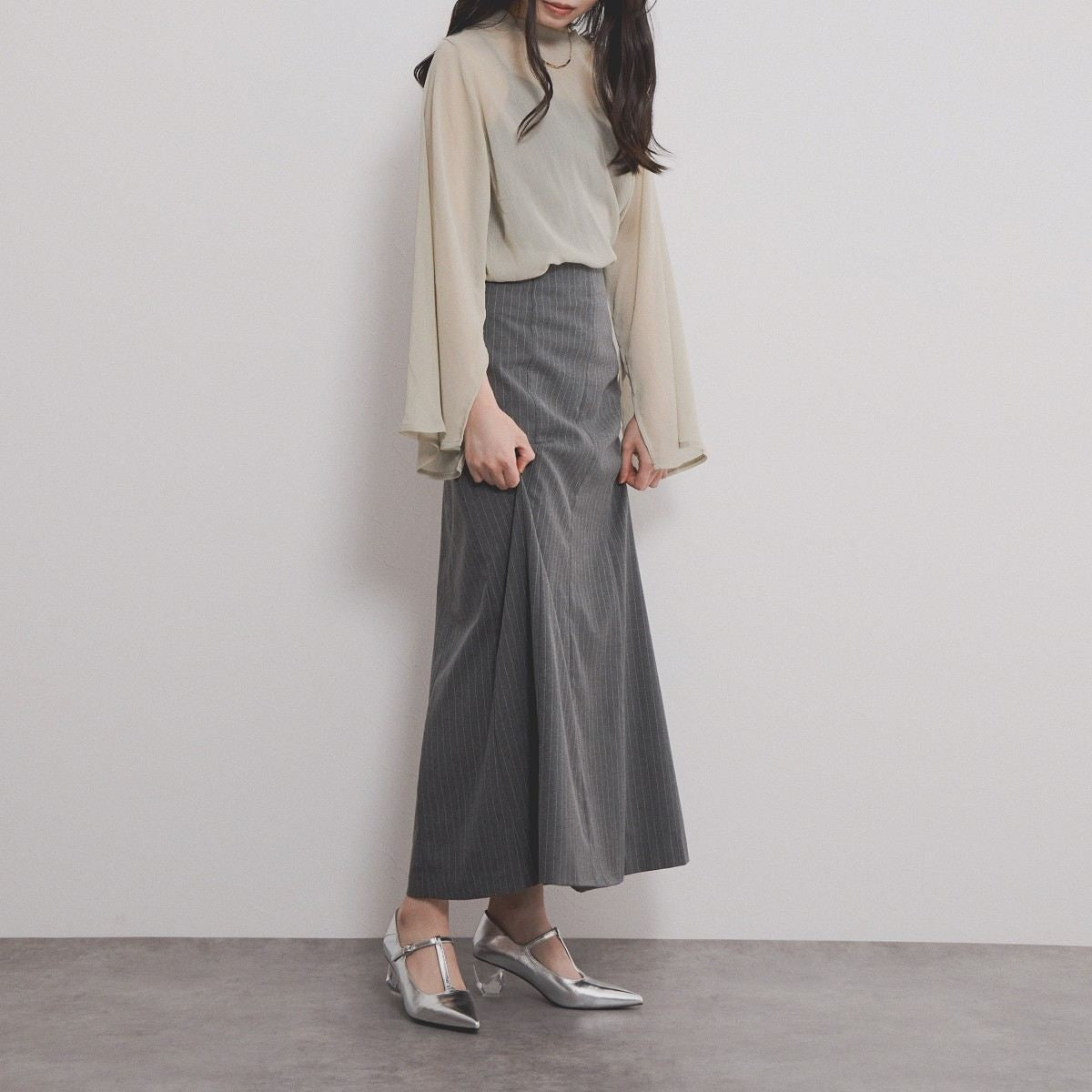 【SALE】クリアヒールTストラップパンプス/554106