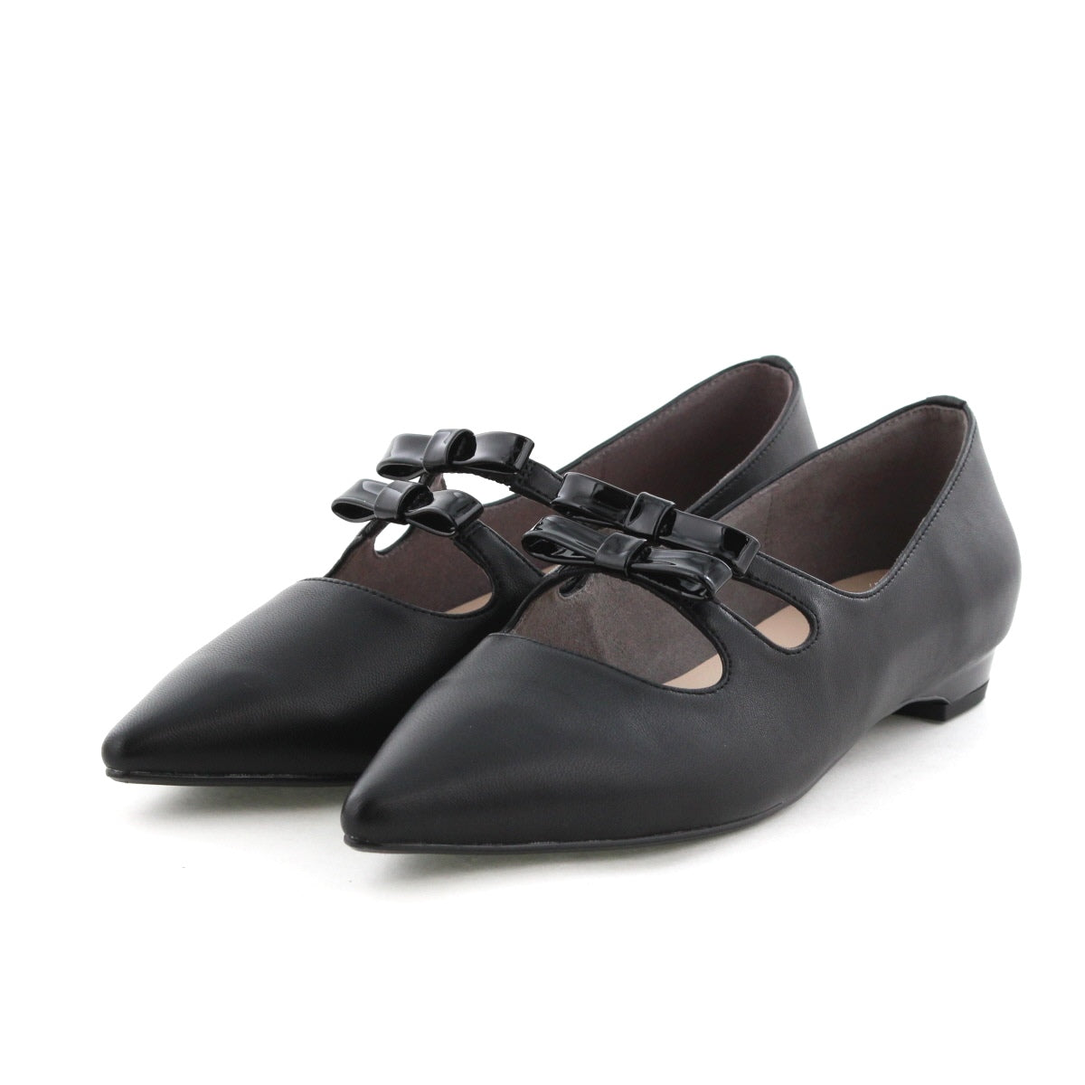 【SALE】ダブルリボンポインテッドトゥパンプス/554107