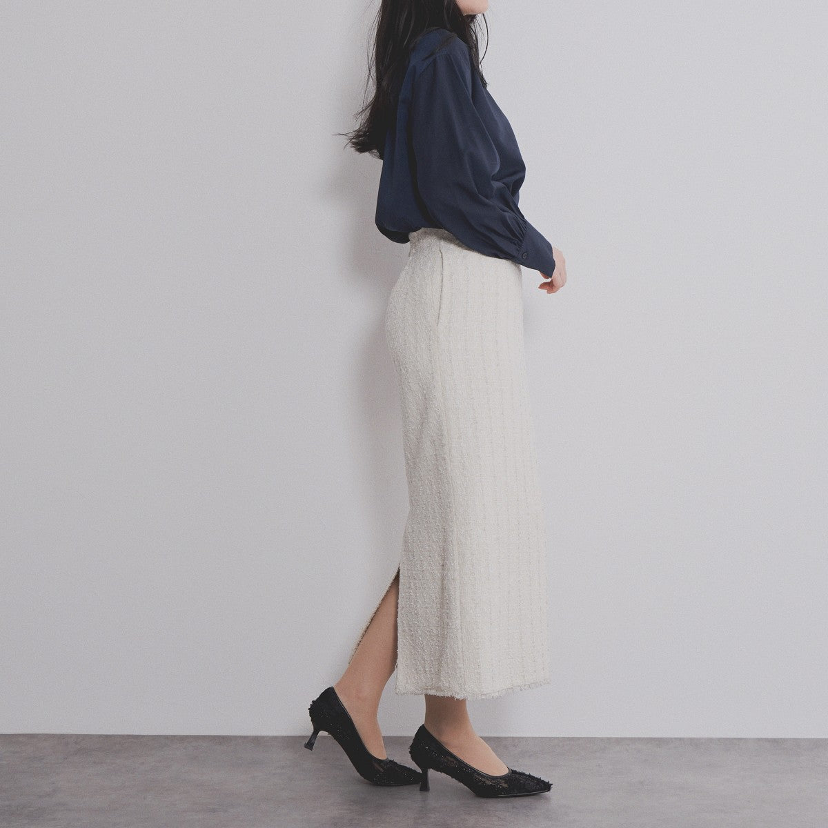 【SALE】フリンジチュールパンプス/554108