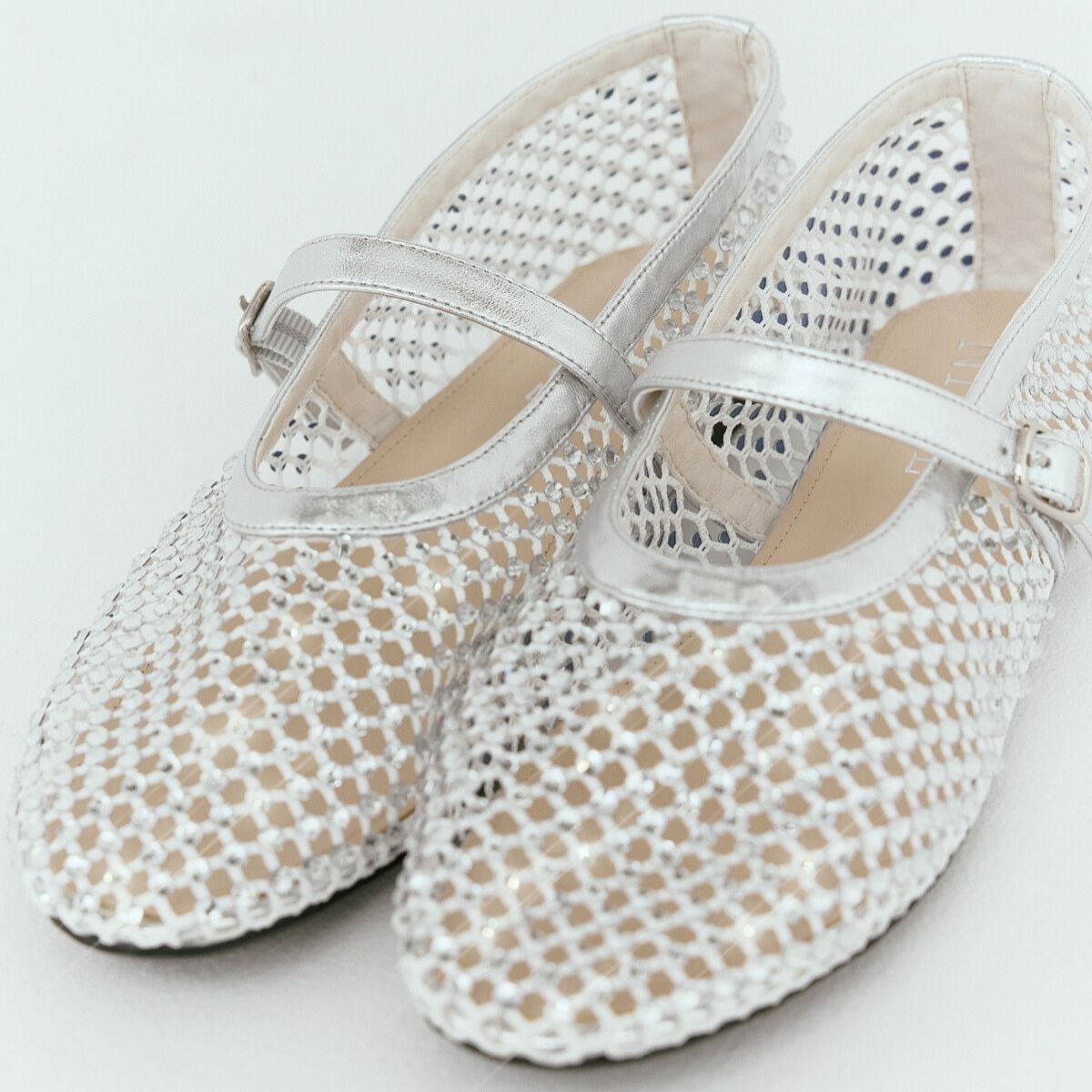 【SALE】ラインストーン付きメッシュパンプス/554110