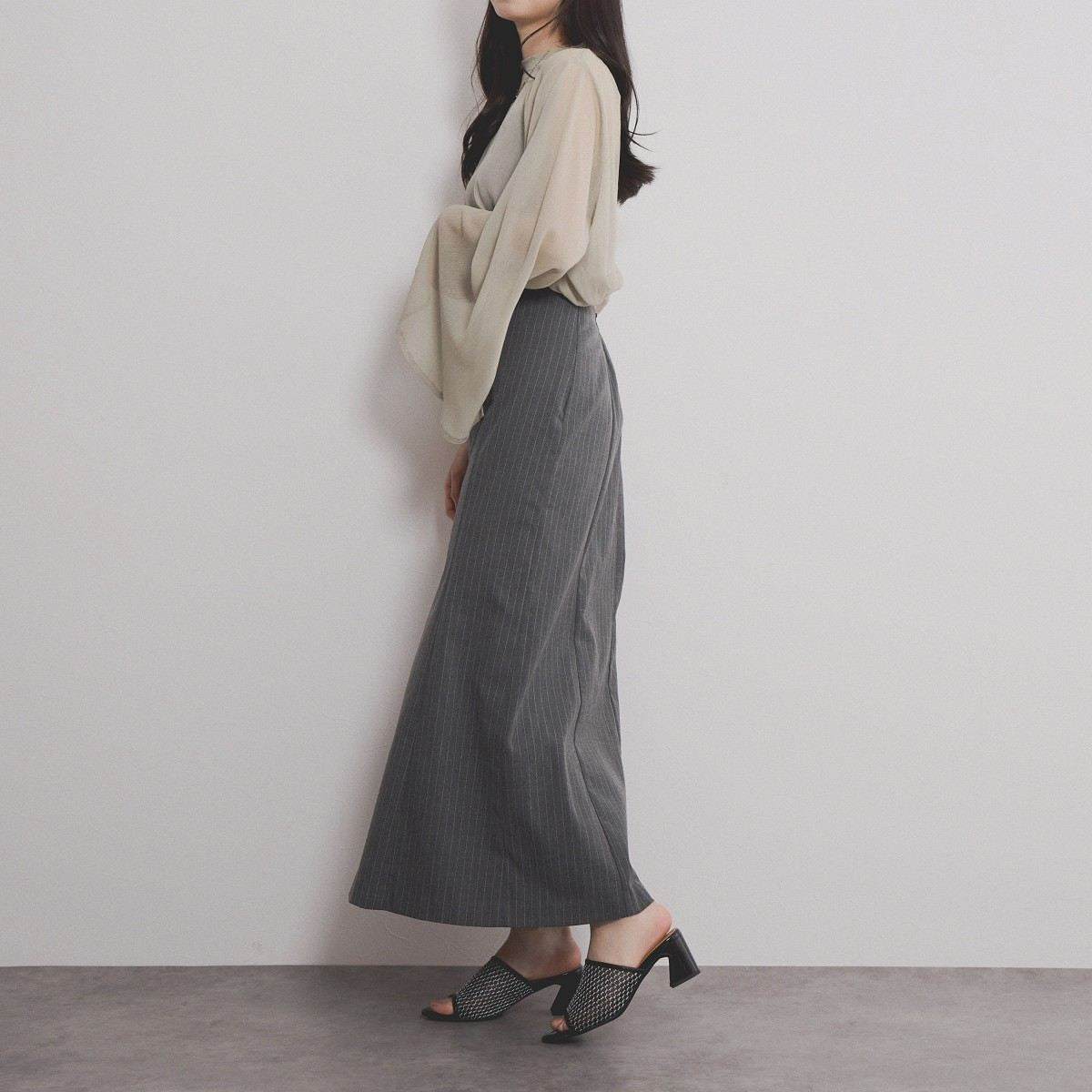 【SALE】ポインテッドトゥチュールサンダル/554206