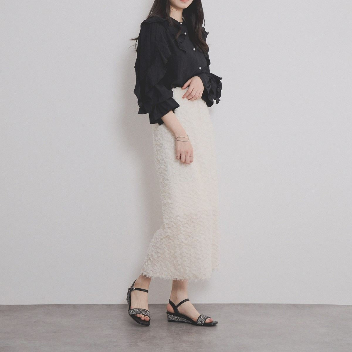 【SALE】ストラップグリッターサンダル/554208