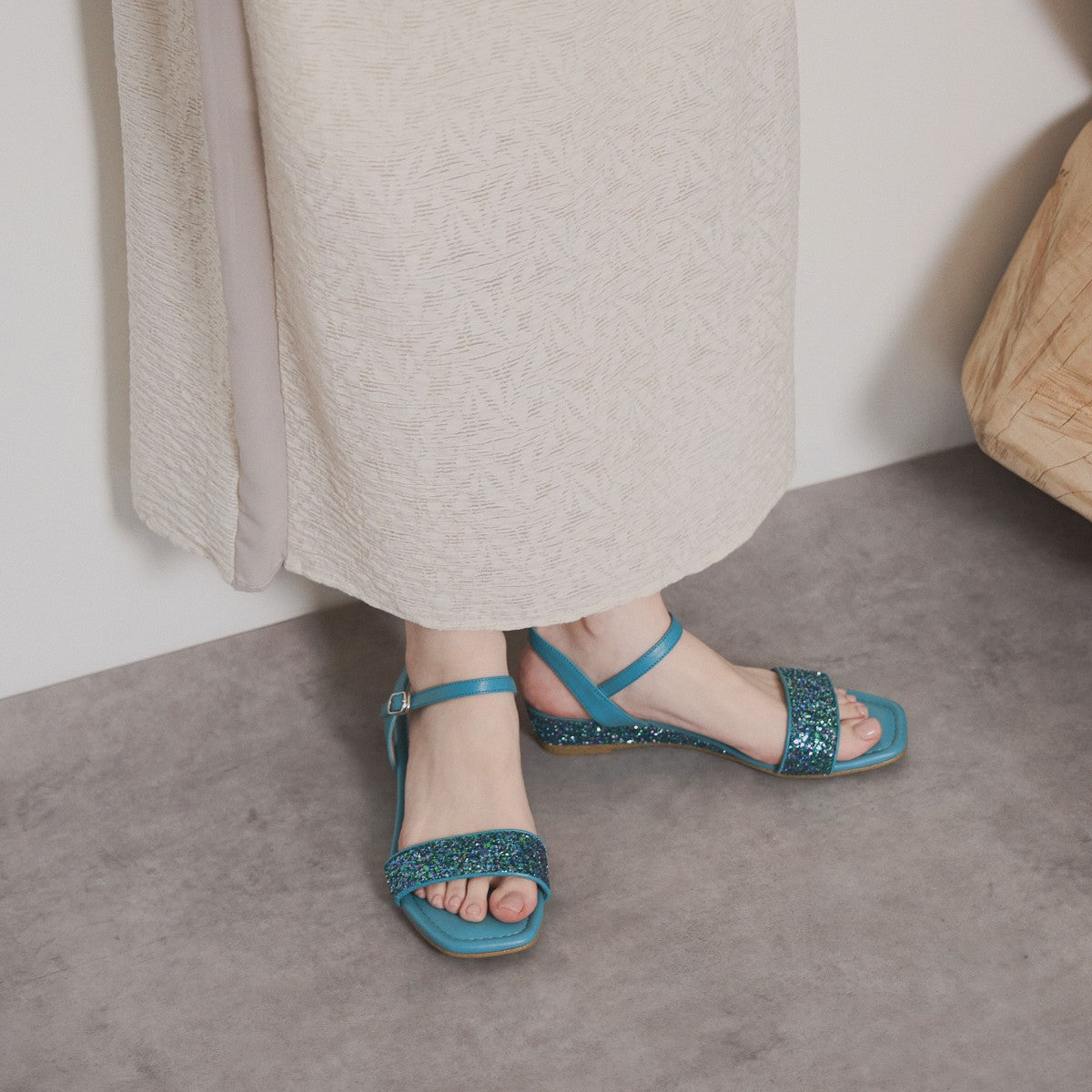 【SALE】ストラップグリッターサンダル/554208