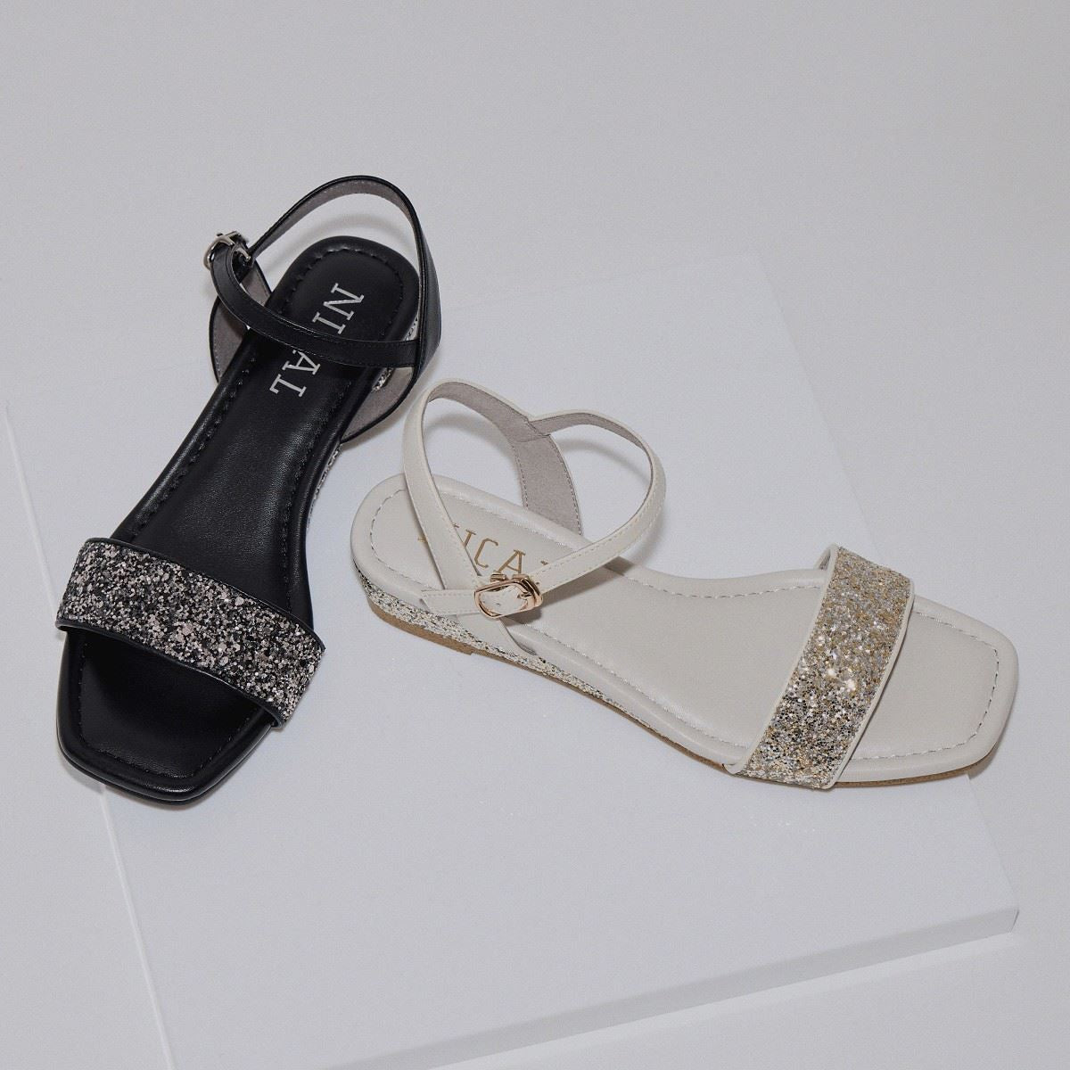 【SALE】ストラップグリッターサンダル/554208