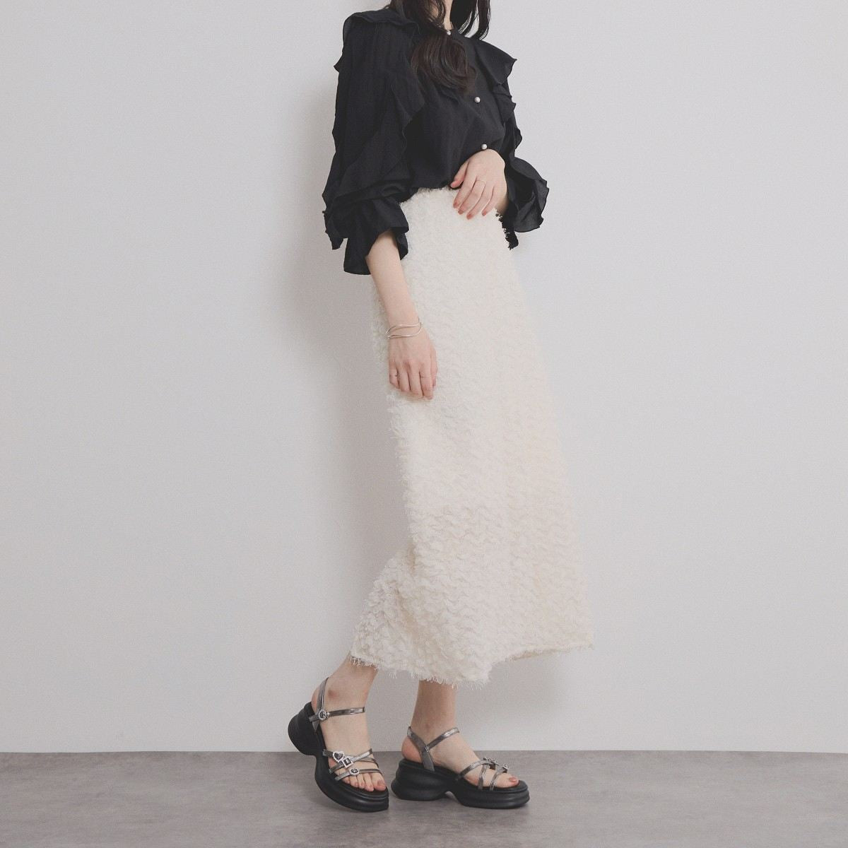 【SALE】ビジュークロスストラップサンダル/554212