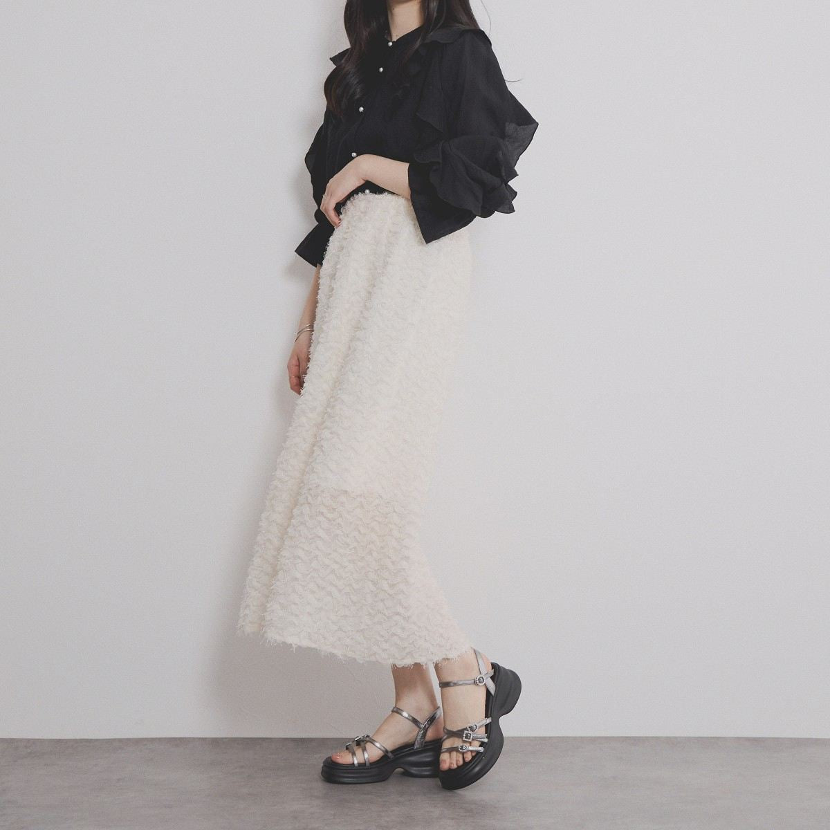 【SALE】ビジュークロスストラップサンダル/554212