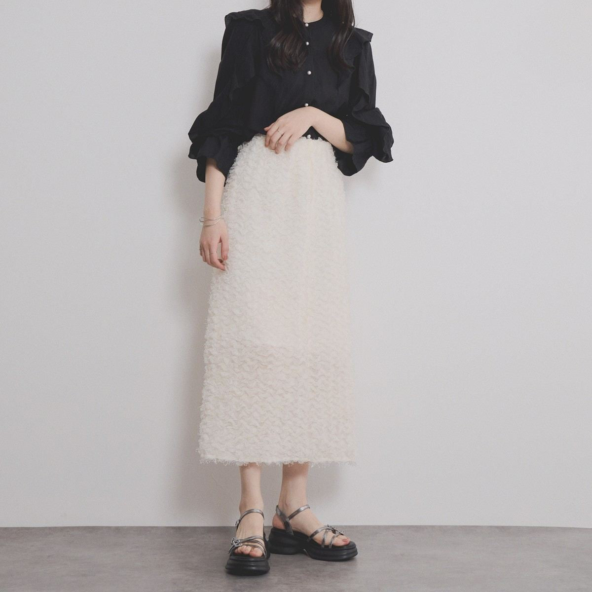 【SALE】ビジュークロスストラップサンダル/554212