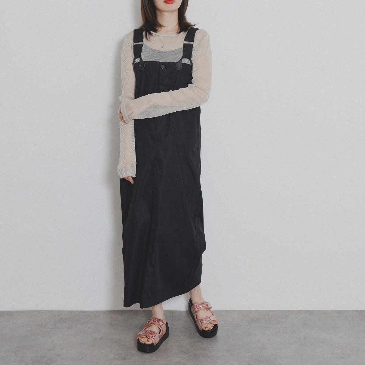 【SALE】スパンコール厚底ミュールサンダル/554214
