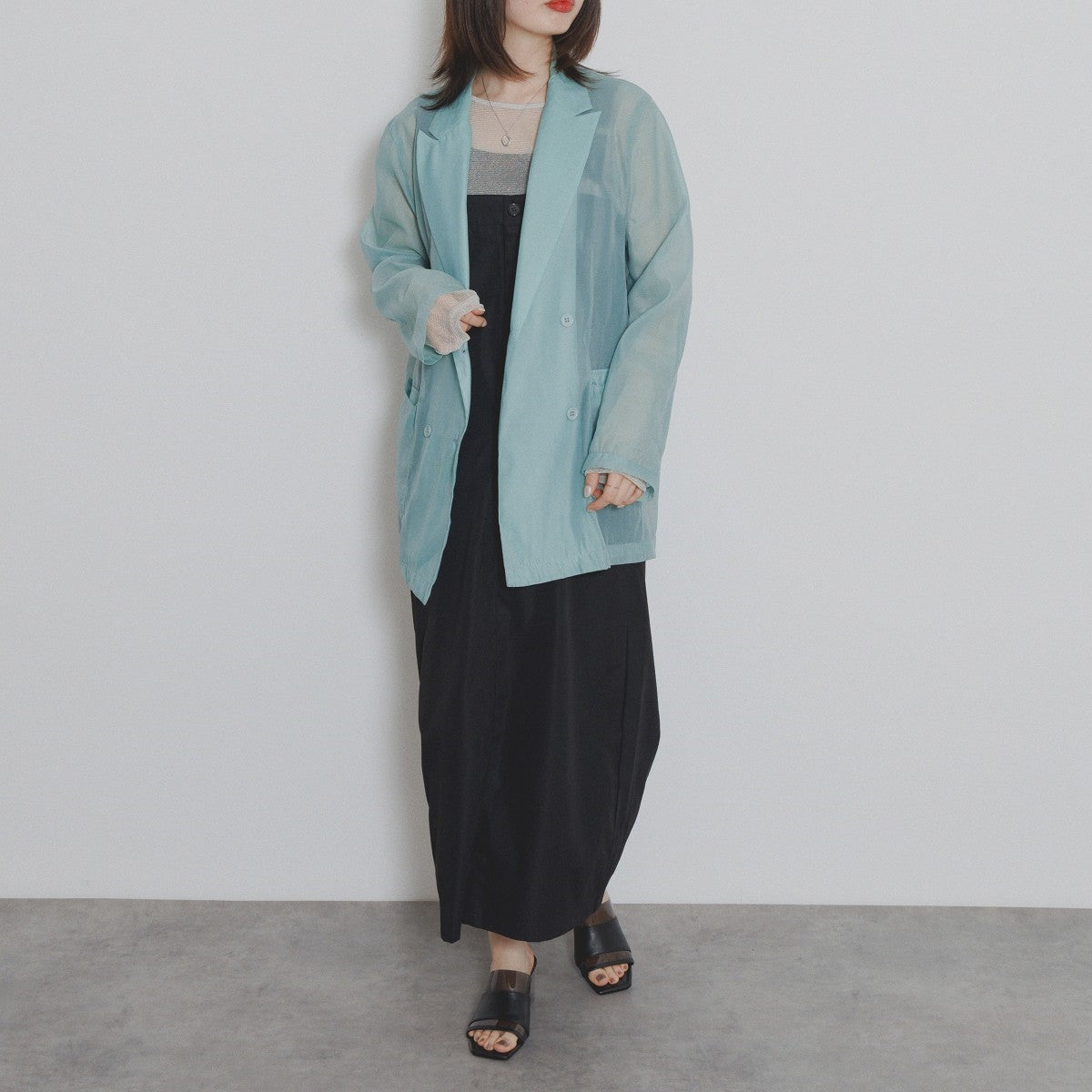 【SALE】PVCクリアヒールミュールサンダル/554215