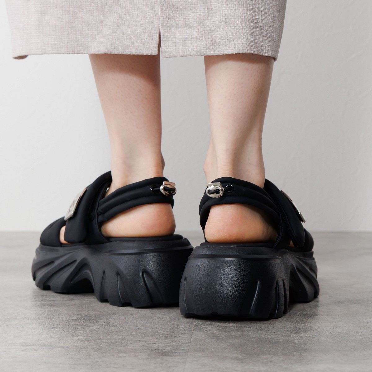 【SALE】ダブルベルトパデットサンダル/554216