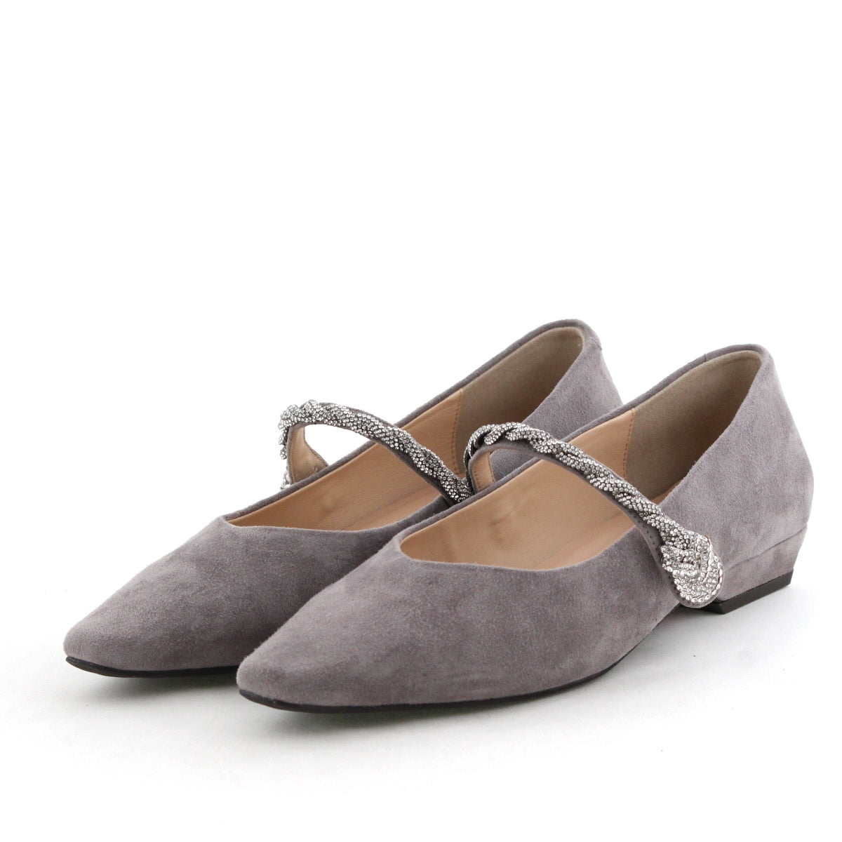 【25AW】ラインストーンツイストストラップパンプス/554308