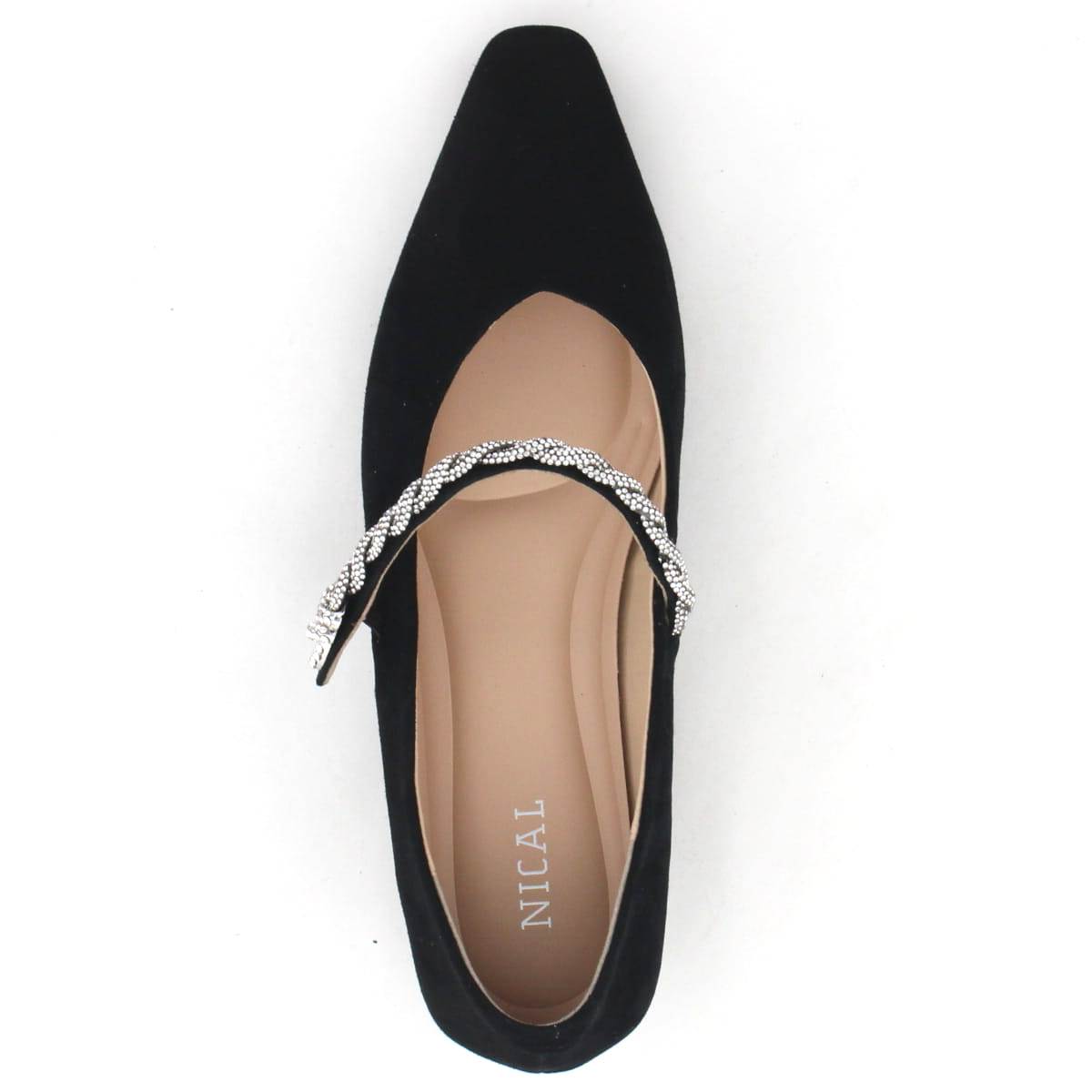 【25AW】ラインストーンツイストストラップパンプス/554308