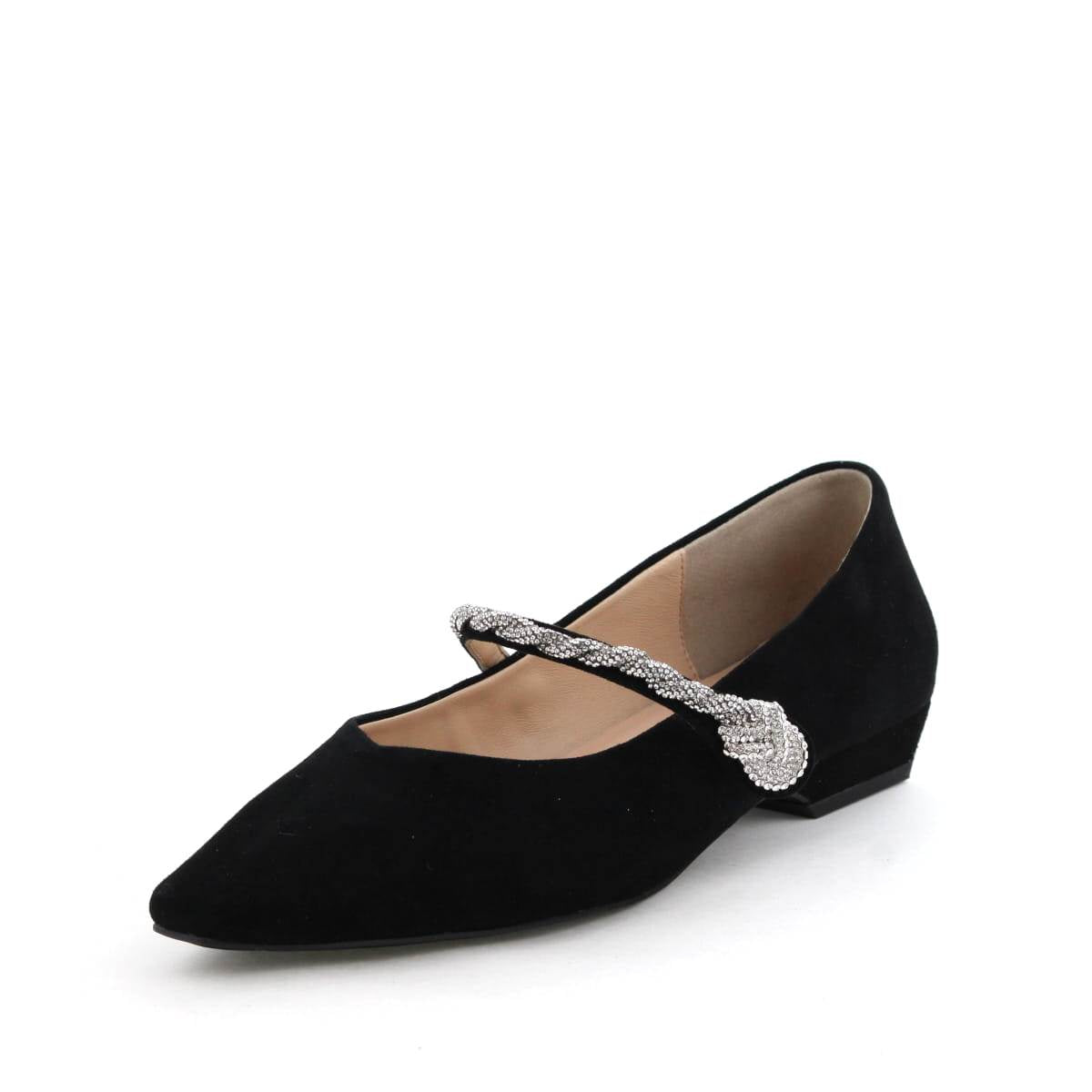 【25AW】ラインストーンツイストストラップパンプス/554308