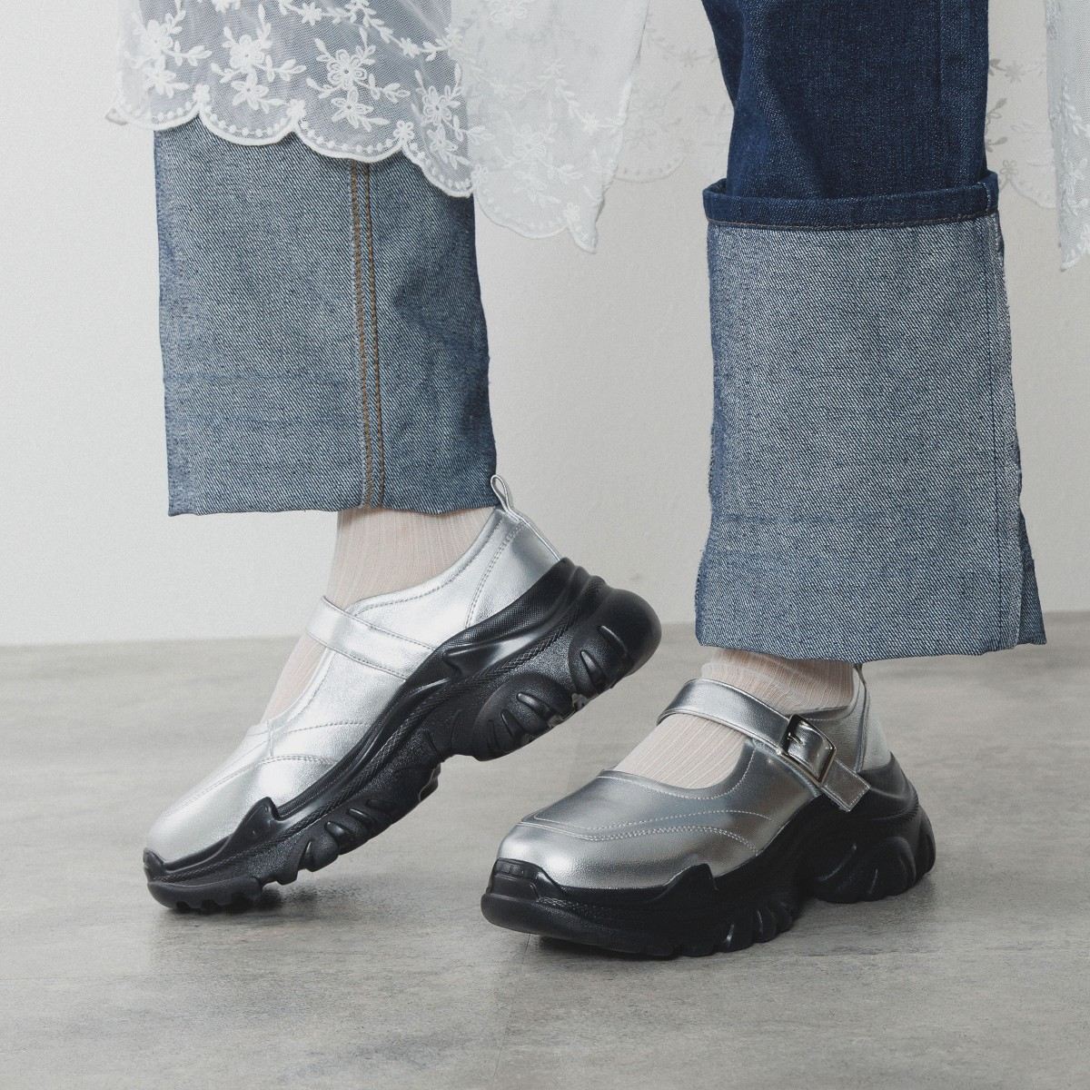 【SALE】ボリュームソールメリージェーン/554309