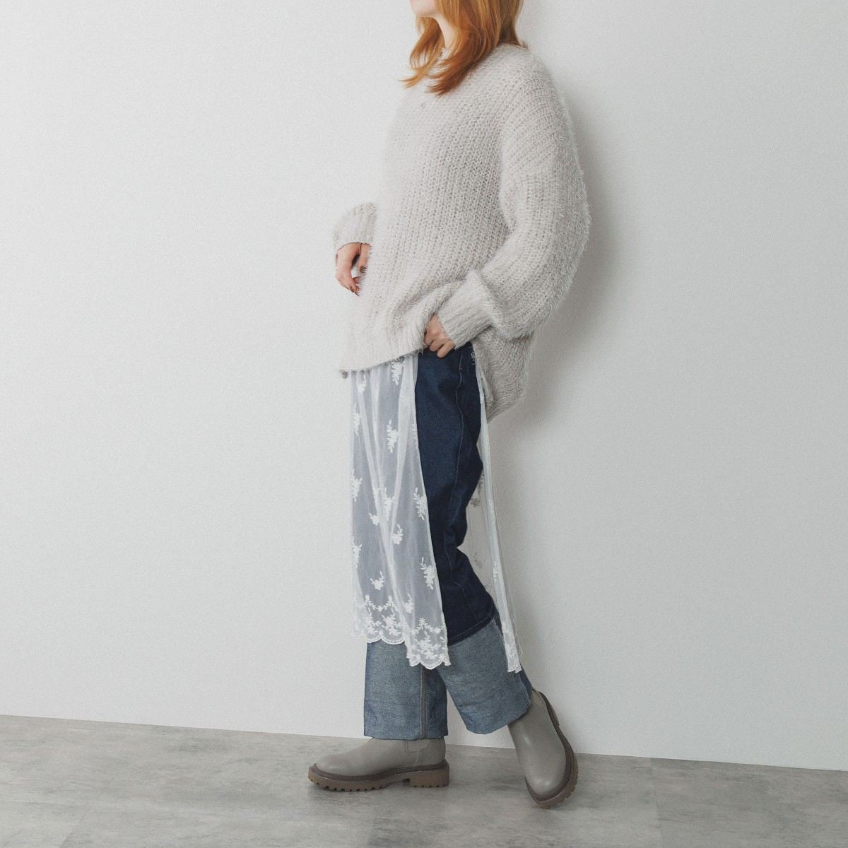 【SALE】サイドゴアボリュームソールブーツ/554402