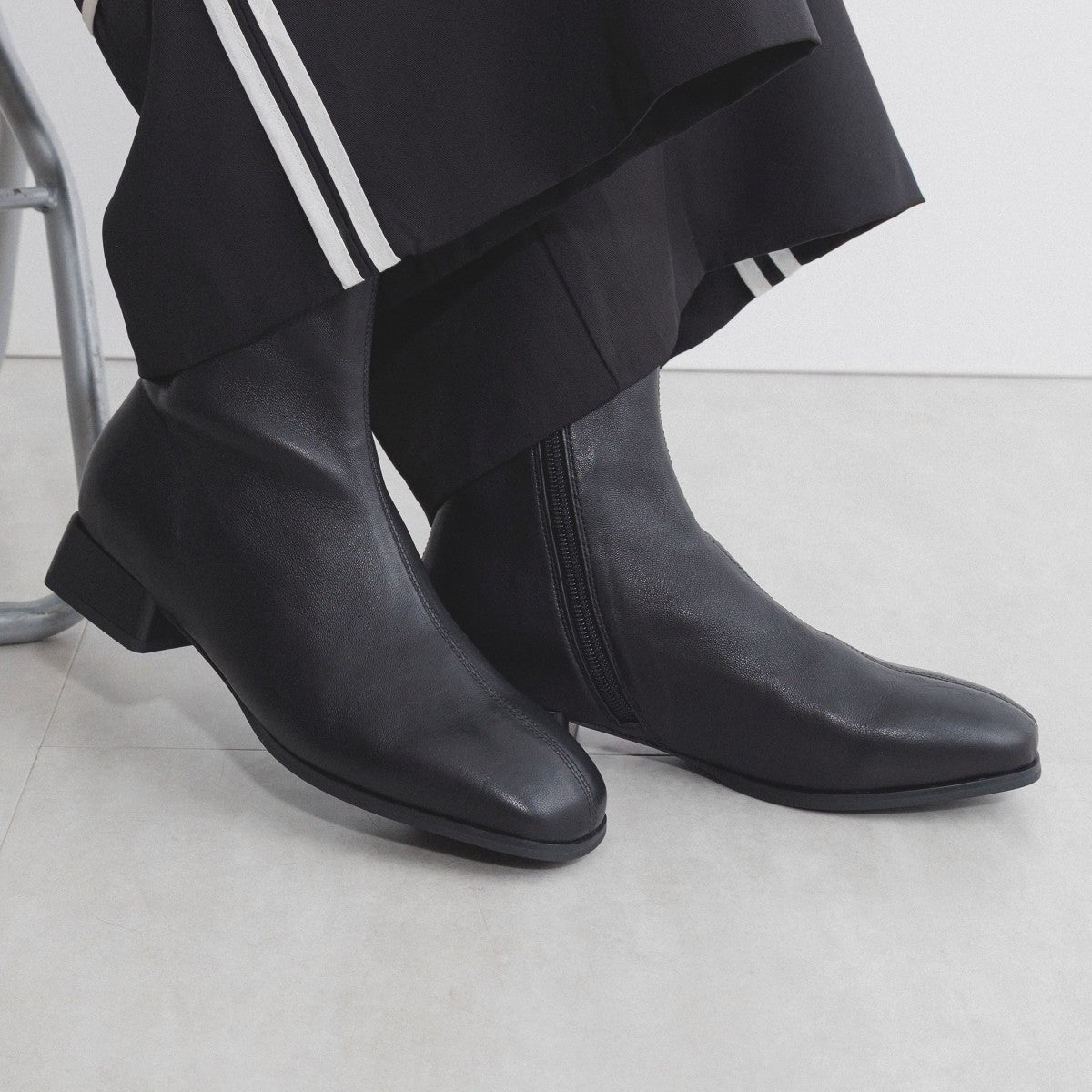 【SALE】変形ヒールストレッチブーツ/554404