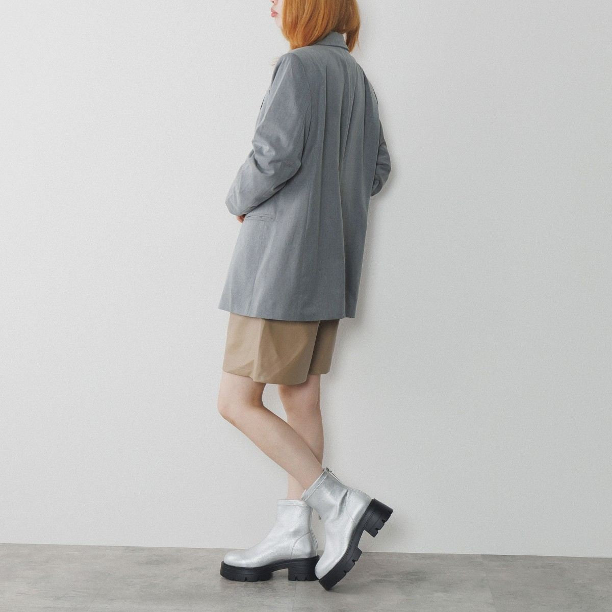 【25AW】バックファスナー厚底ブーツ/554406