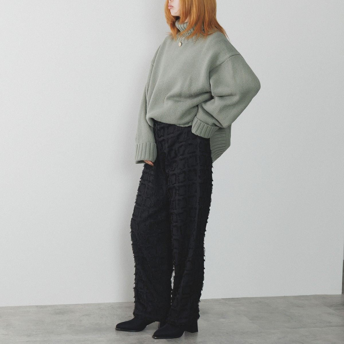 【25AW】メタルアクセントチャンキーヒールブーツ/554410