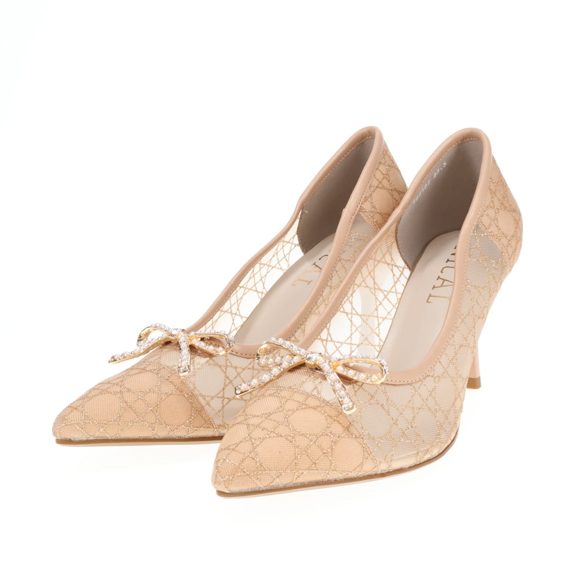 【26SS】ビジューリボングリッターチュールパンプス/564102