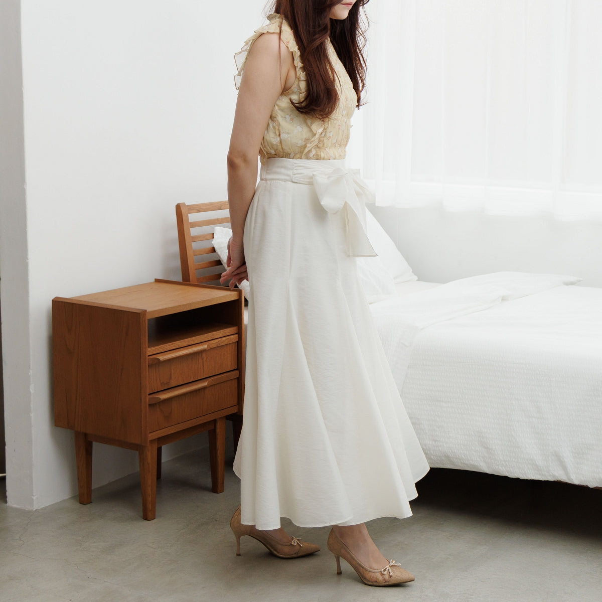 【26SS】ビジューリボングリッターチュールパンプス/564102