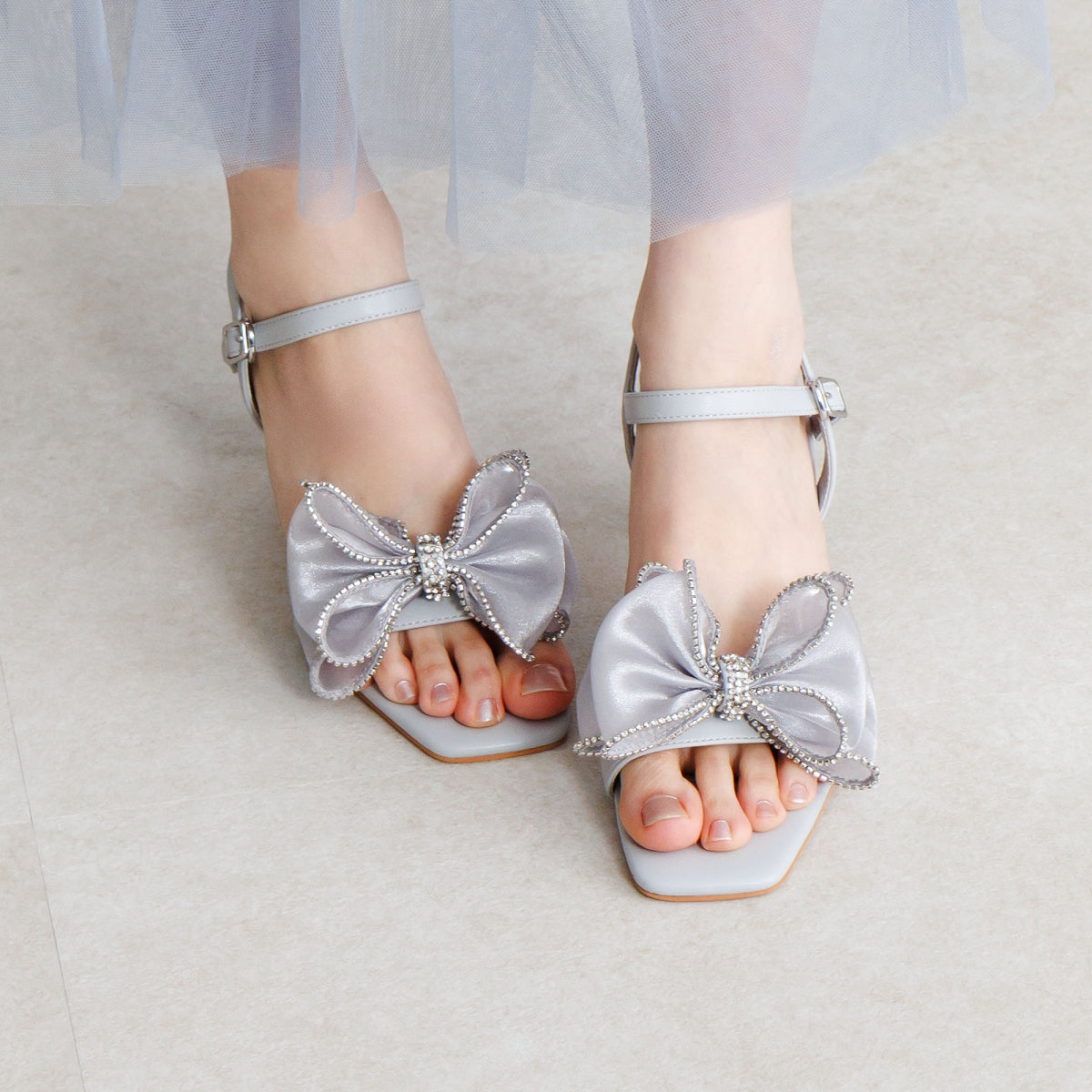 【26SS】2WAYリボンクリアヒールサンダル/564209