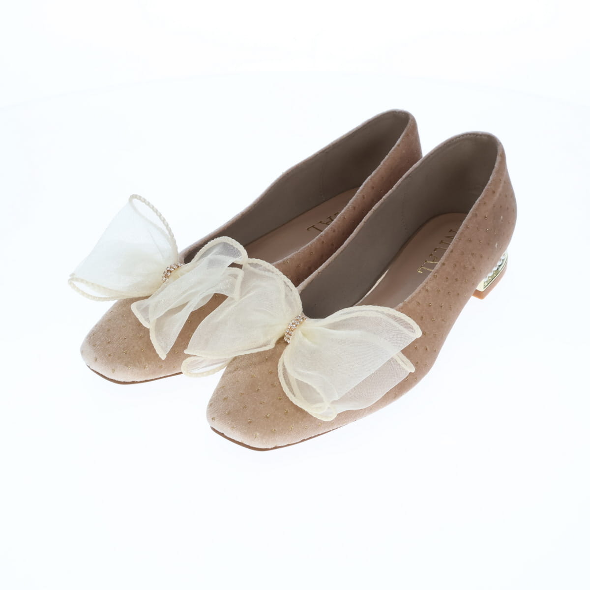 《予約/9月下旬入荷予定》【26AW】チュールリボンフラットパンプス/564308