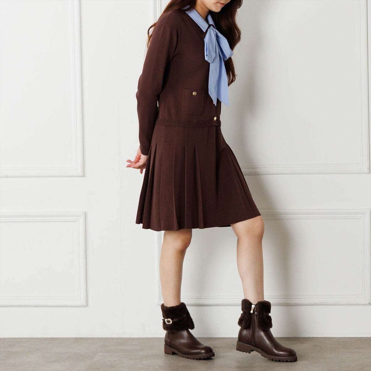 《予約/11月上旬入荷予定》【26AW】フラッフィーファー4WAYチェルシーブーツ/564402