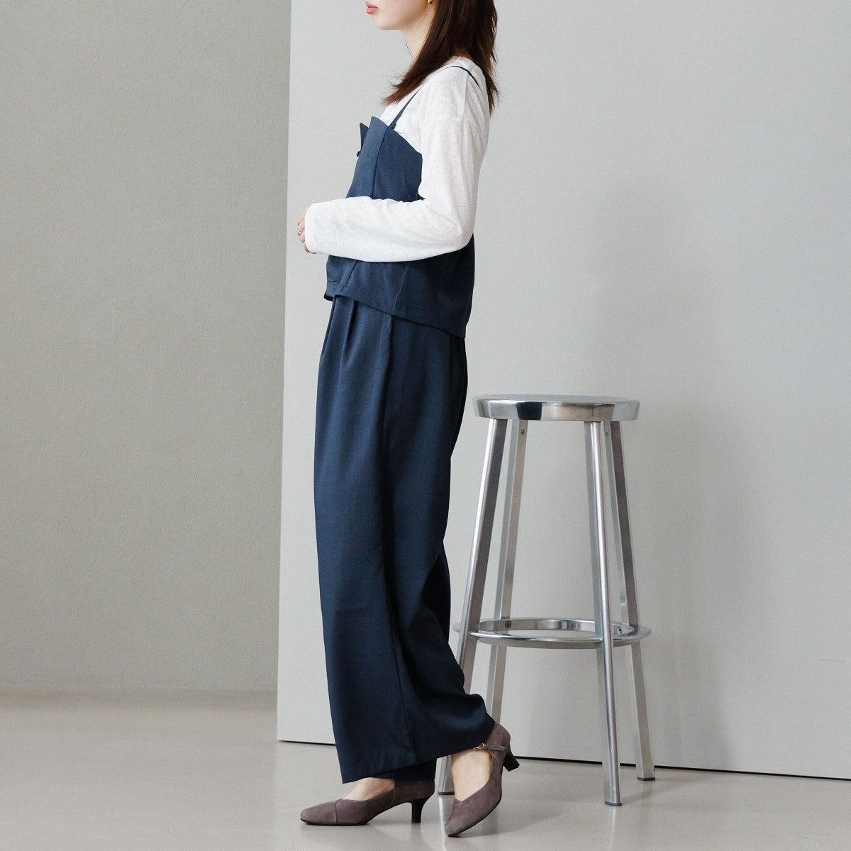 【快適ウォークパンプス】5㎝ヒールストラップパンプス/605002