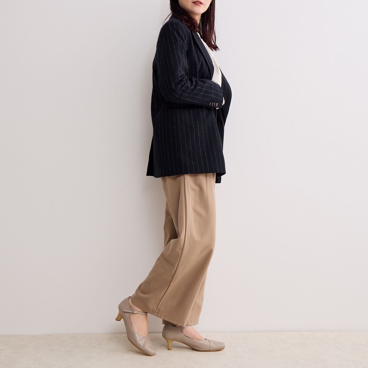 【快適ウォークパンプス】5㎝ヒールストラップパンプス/605002