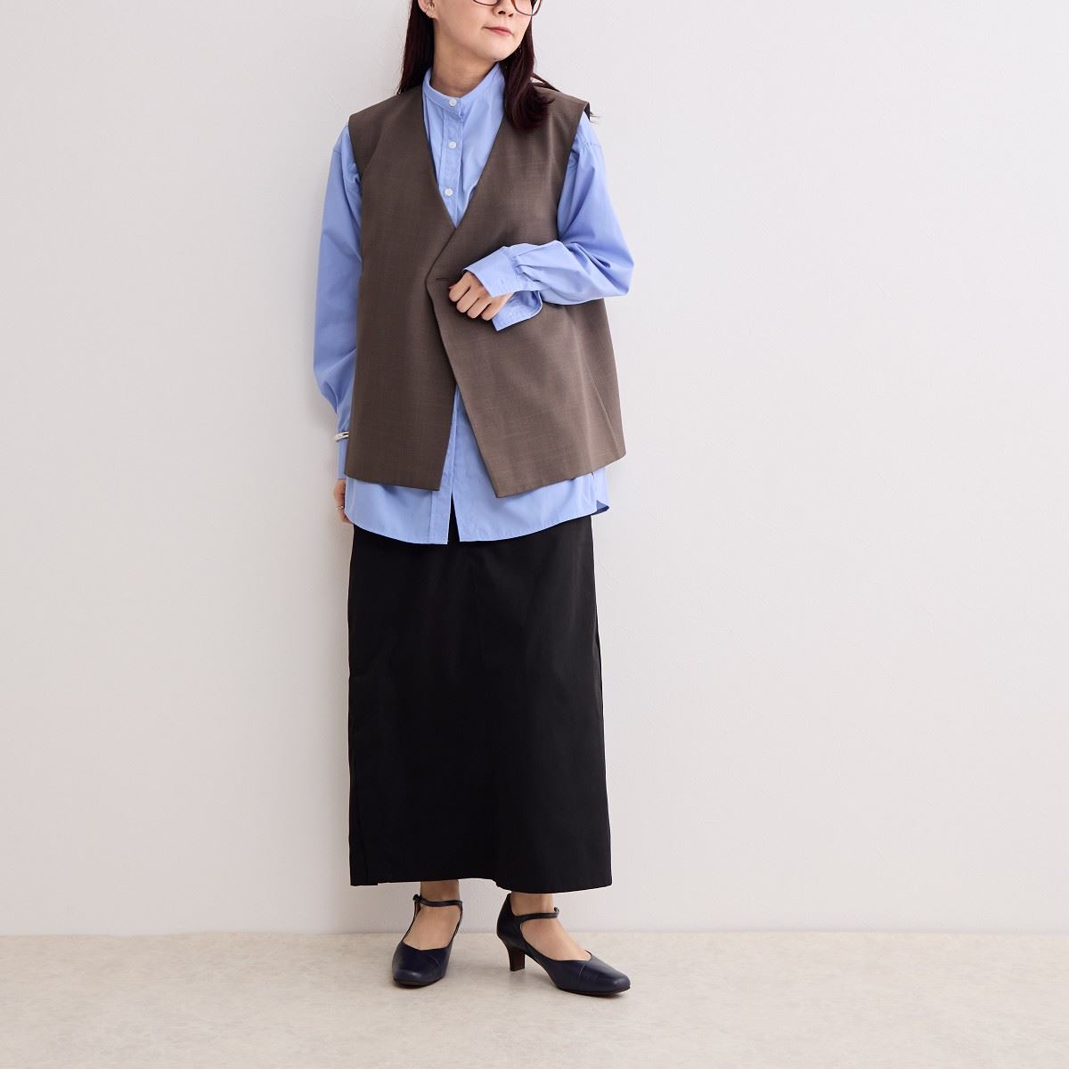 【快適ウォークパンプス】5㎝ヒールストラップパンプス/605002