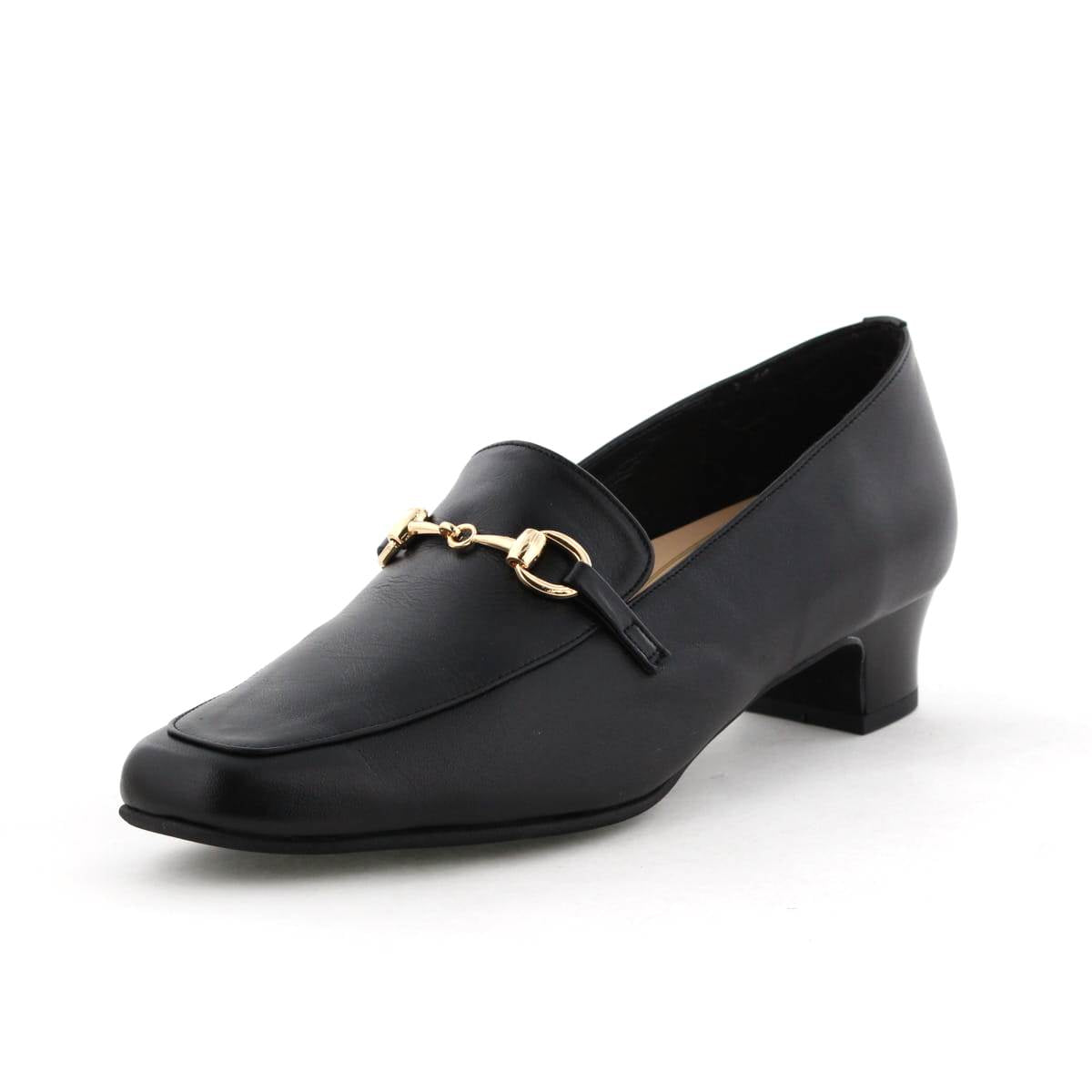 【26SS新色追加】【快適ウォークパンプス】ビットデザインヒールローファー/605003