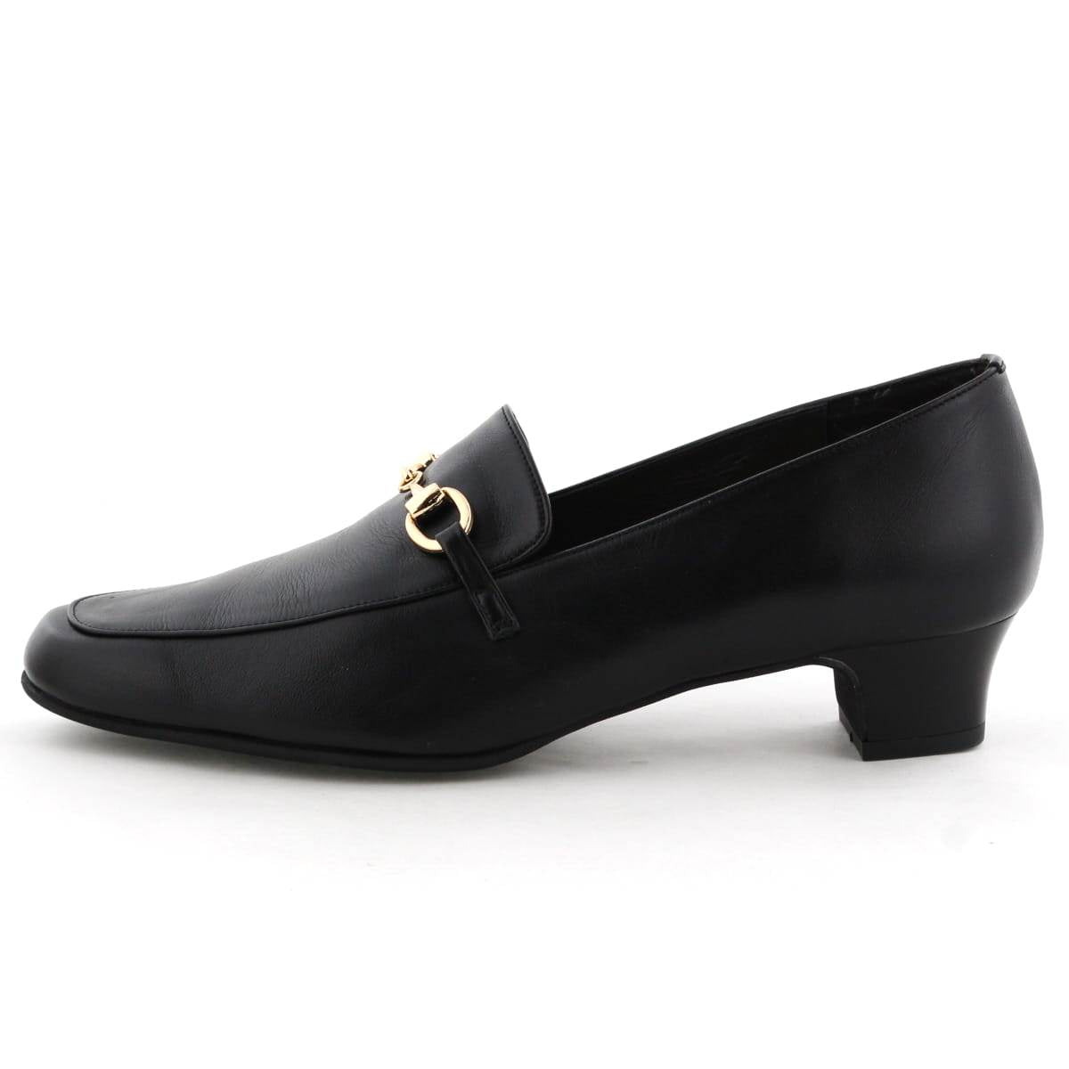 【26SS新色追加】【快適ウォークパンプス】ビットデザインヒールローファー/605003